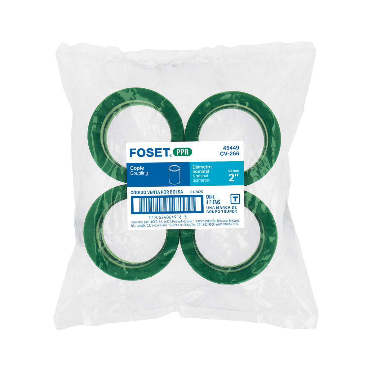 Cople de PPR, 2", 63mm