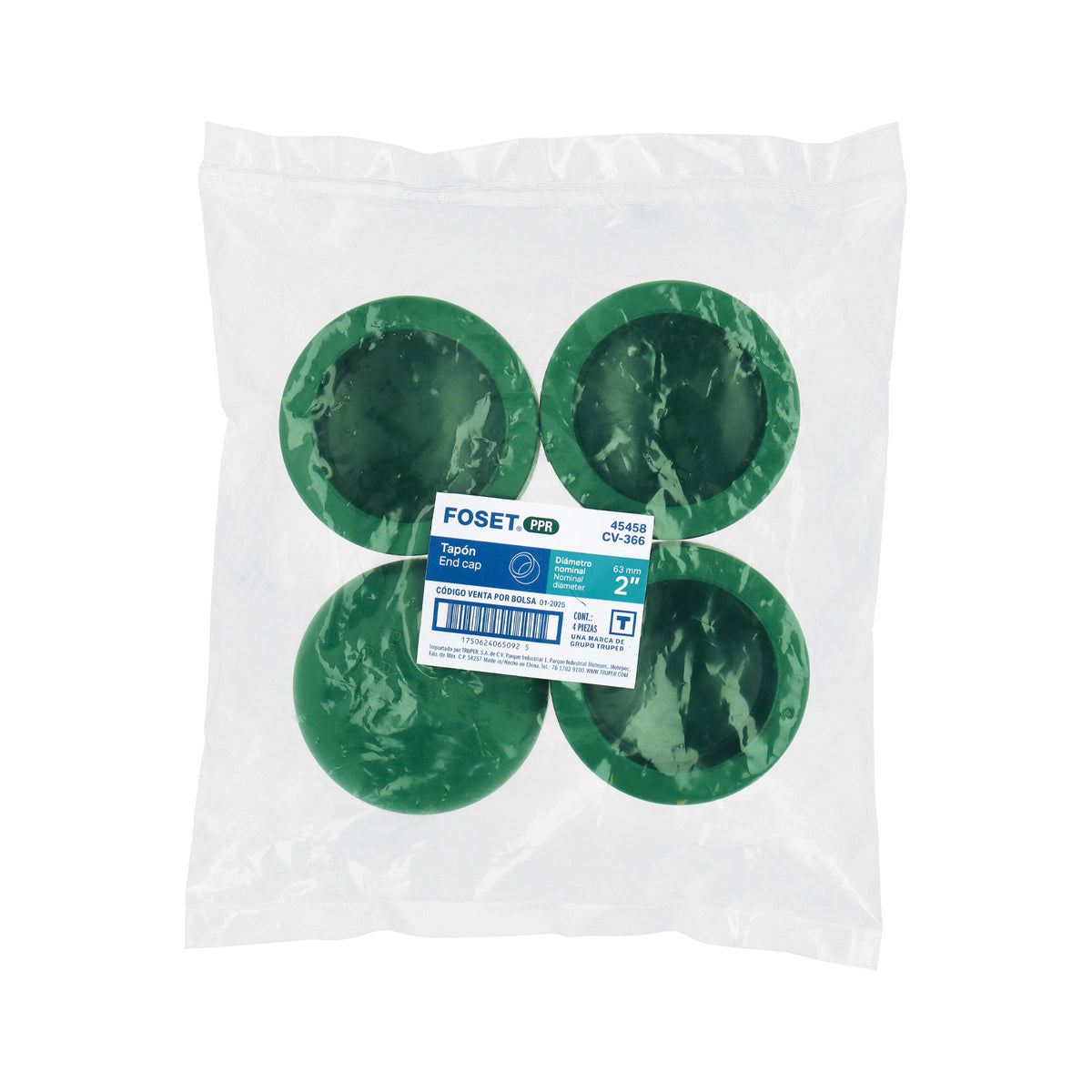 Tapon de PPR, 2", 63mm