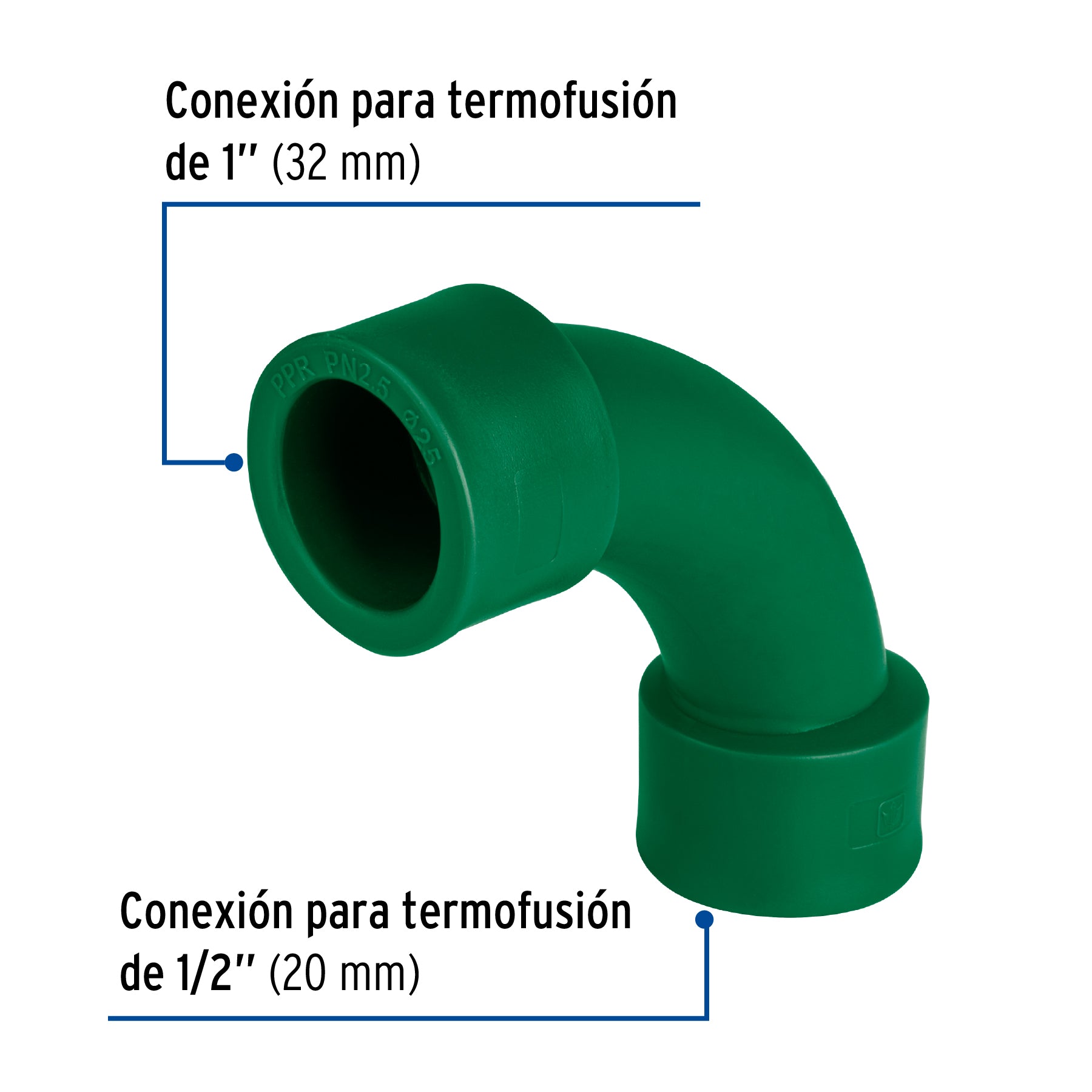 Curva 90° de PPR 1' x 1/2', Foset Termoflow