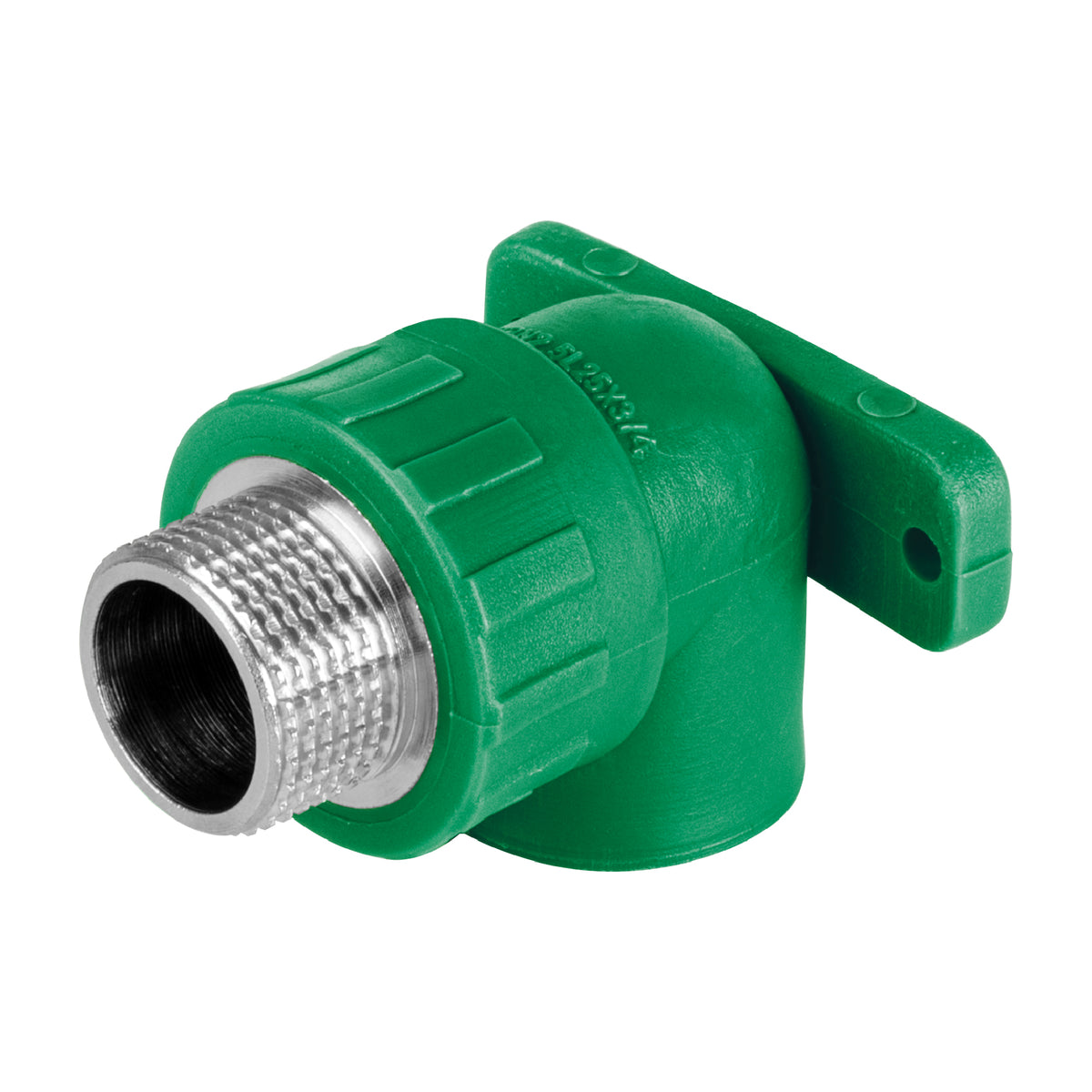 Codo oreja 90° PPR, 3/4', macho con inserto metálico, Foset