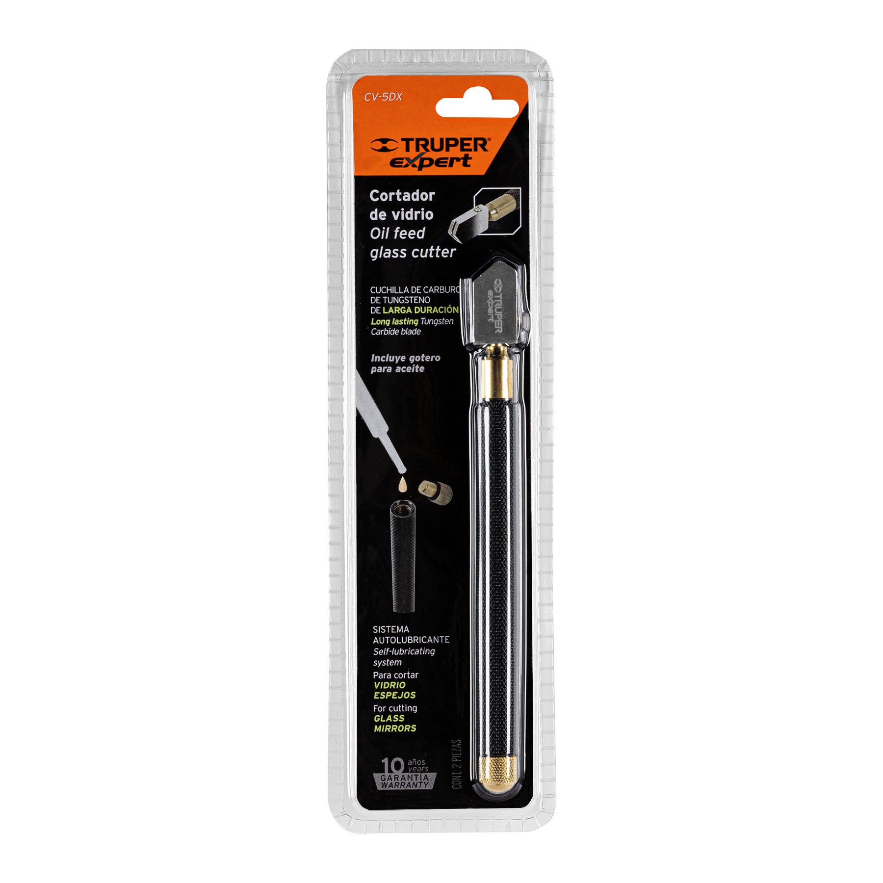 Cortador de vidrio 5" Truper Expert con depósito de aceite
