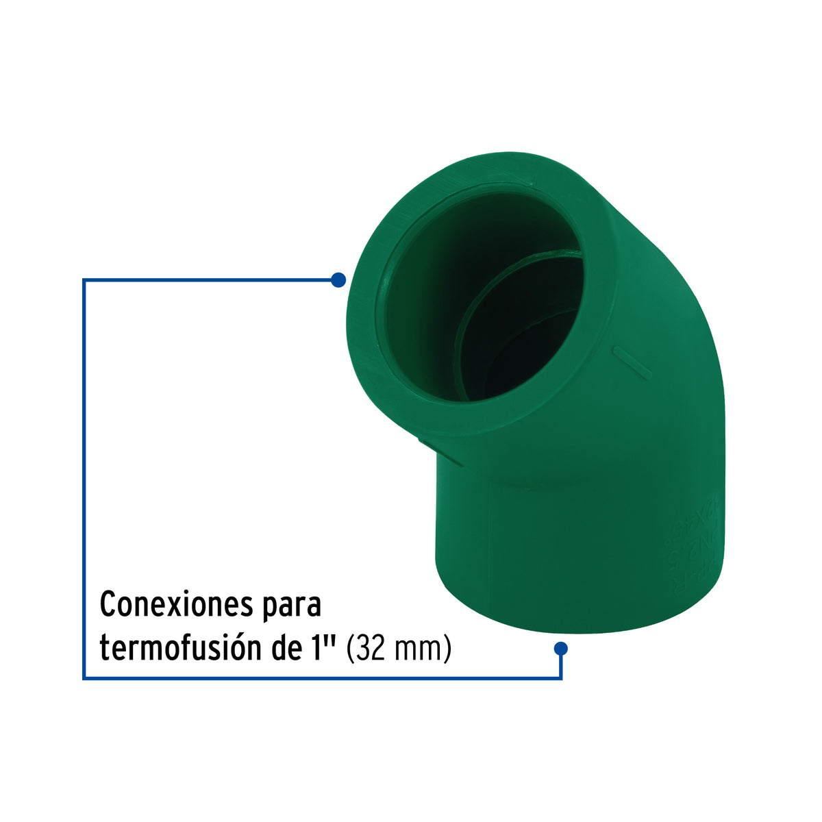 Codo 45° de PPR , 1", 32mm