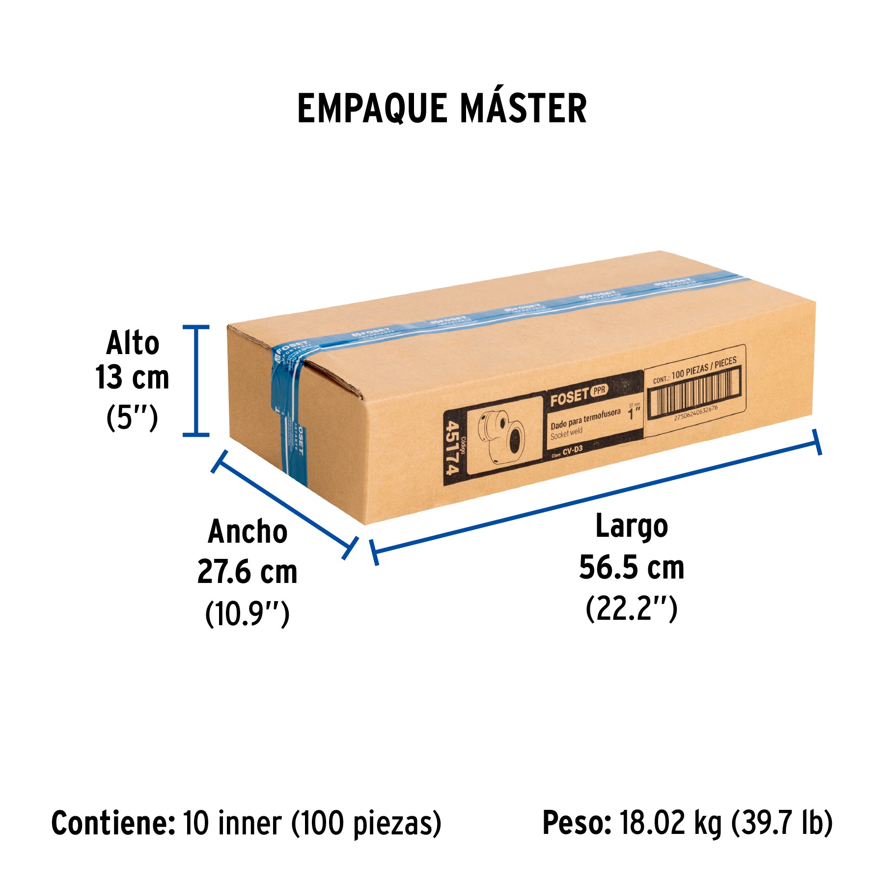 Dado para termofusora de 32 mm