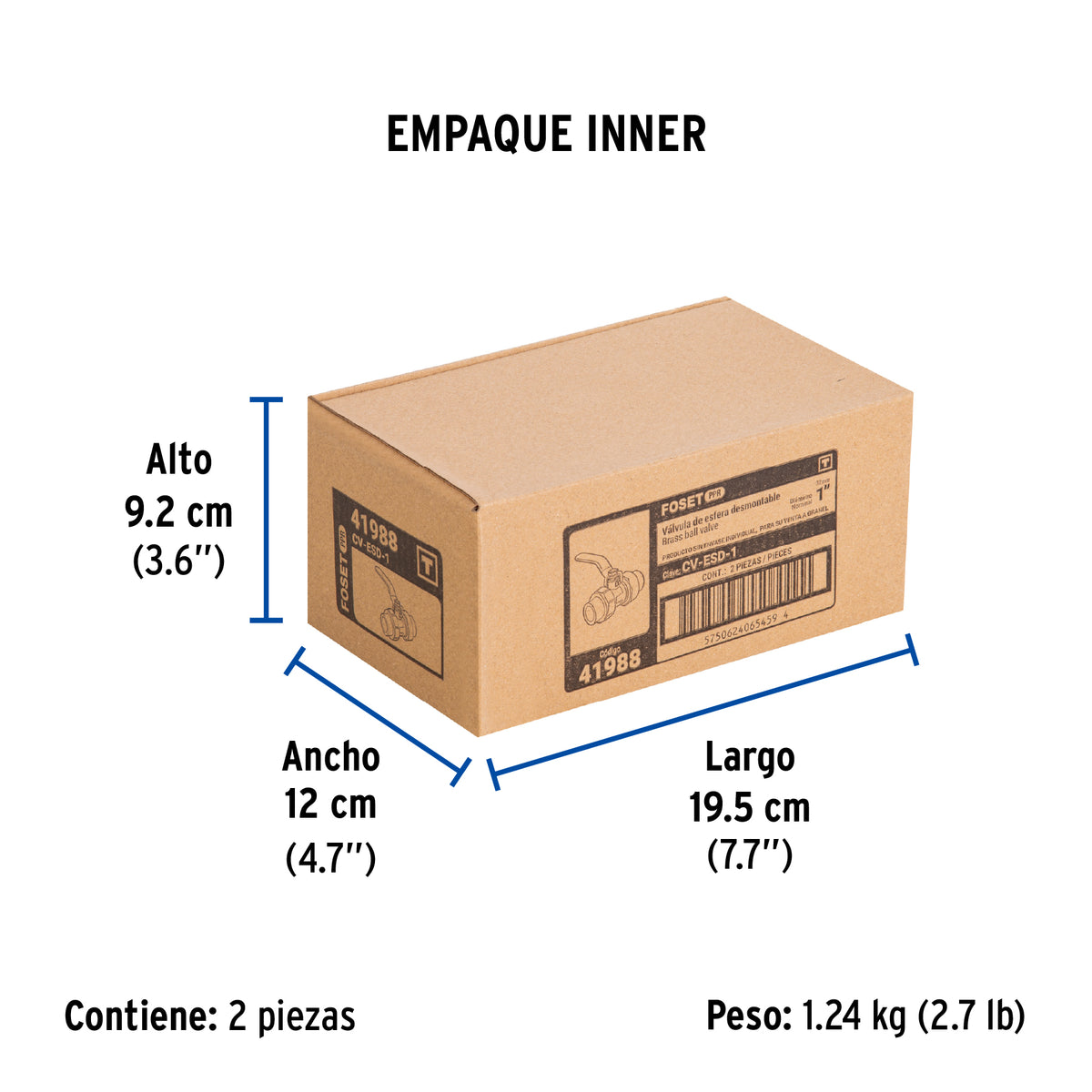 Válvula de esfera desmontable, PPR, 1"