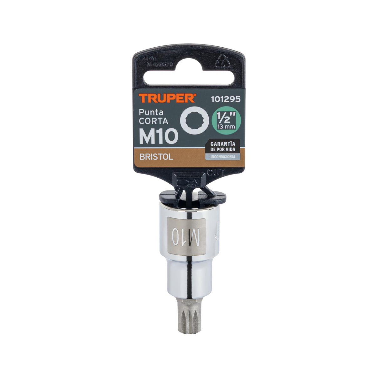 Dado punta corta bristol M10x55mm, cuadro 1/2'
