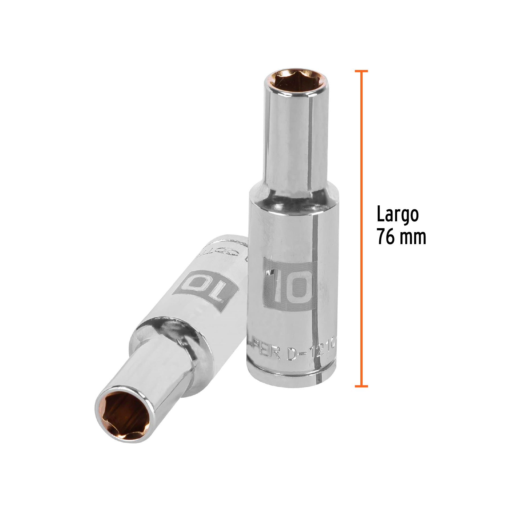 Dado de 6 puntas, cuadro 1/2" de 10mm..