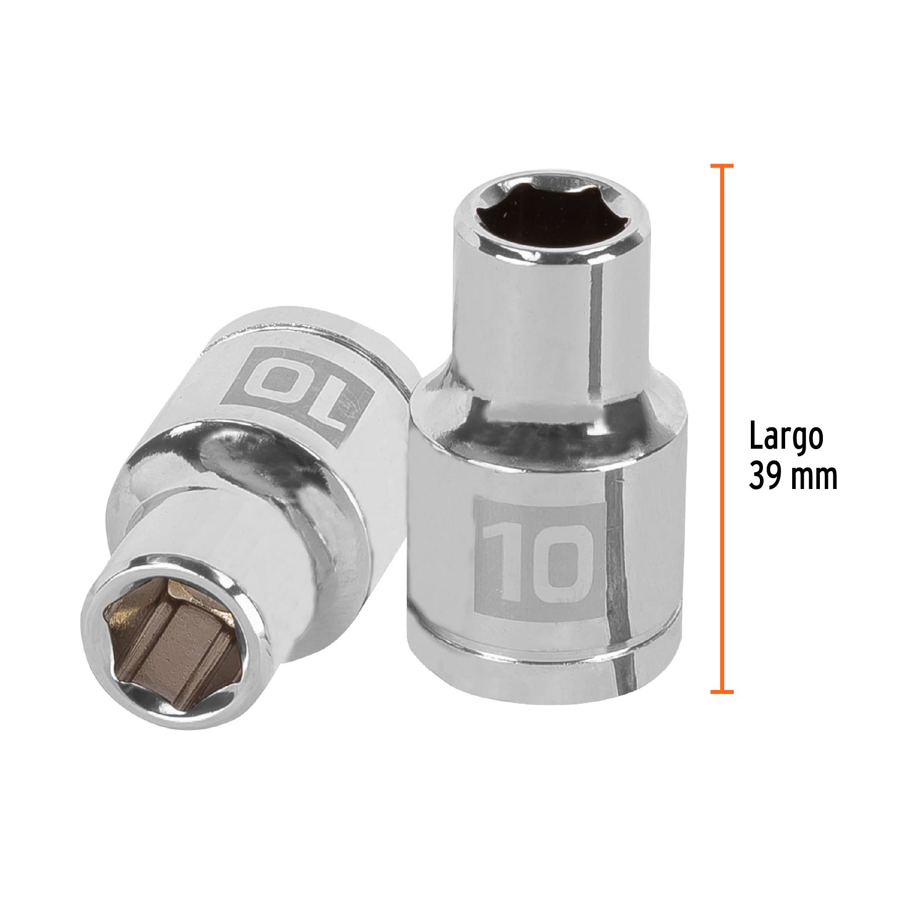 Dado de 6 puntas, cuadro 1/2" de 10mm