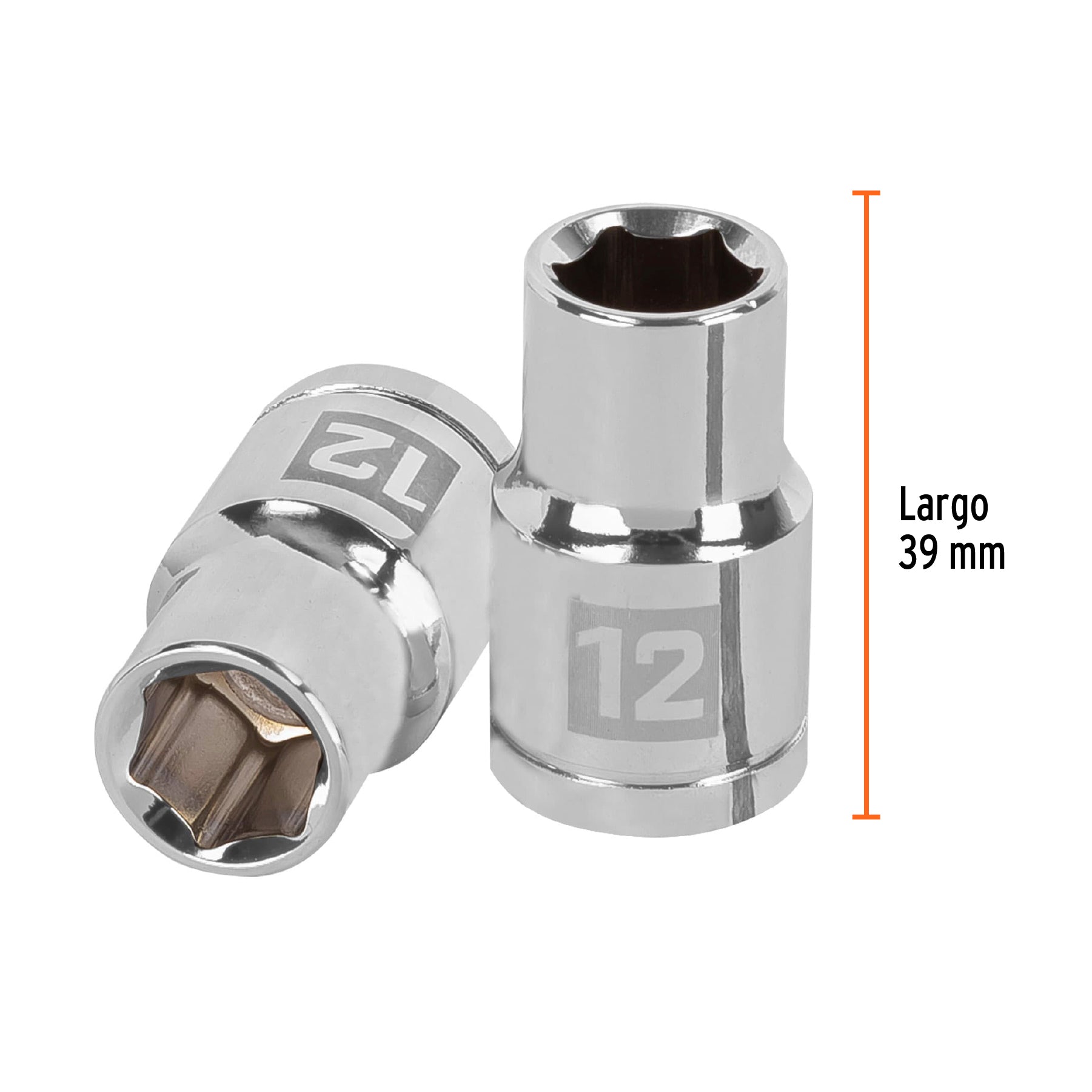 Dado de 6 puntas, cuadro 1/2" de 12mm
