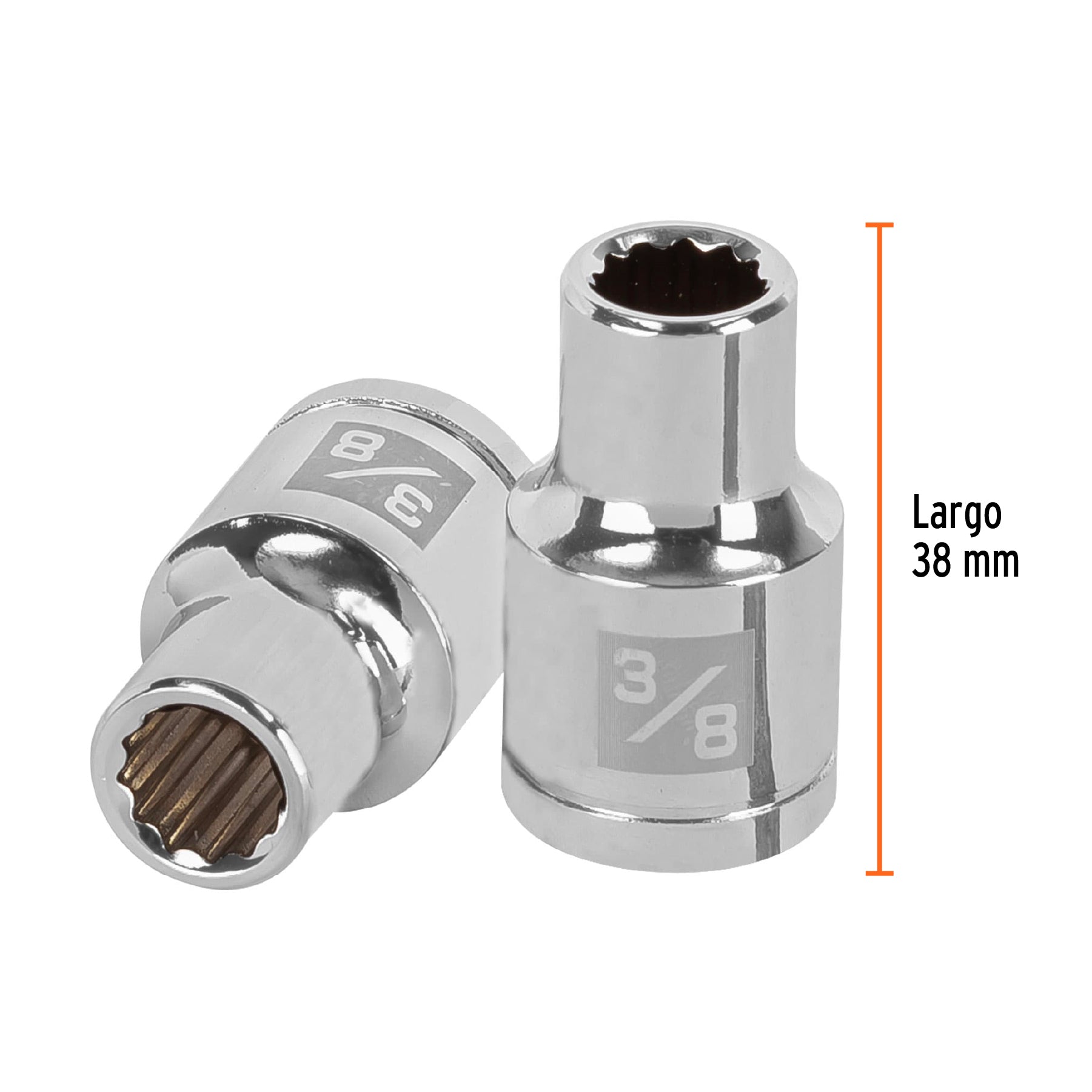 Dado de 12 puntas, cuadro 1/2" de 3/8"