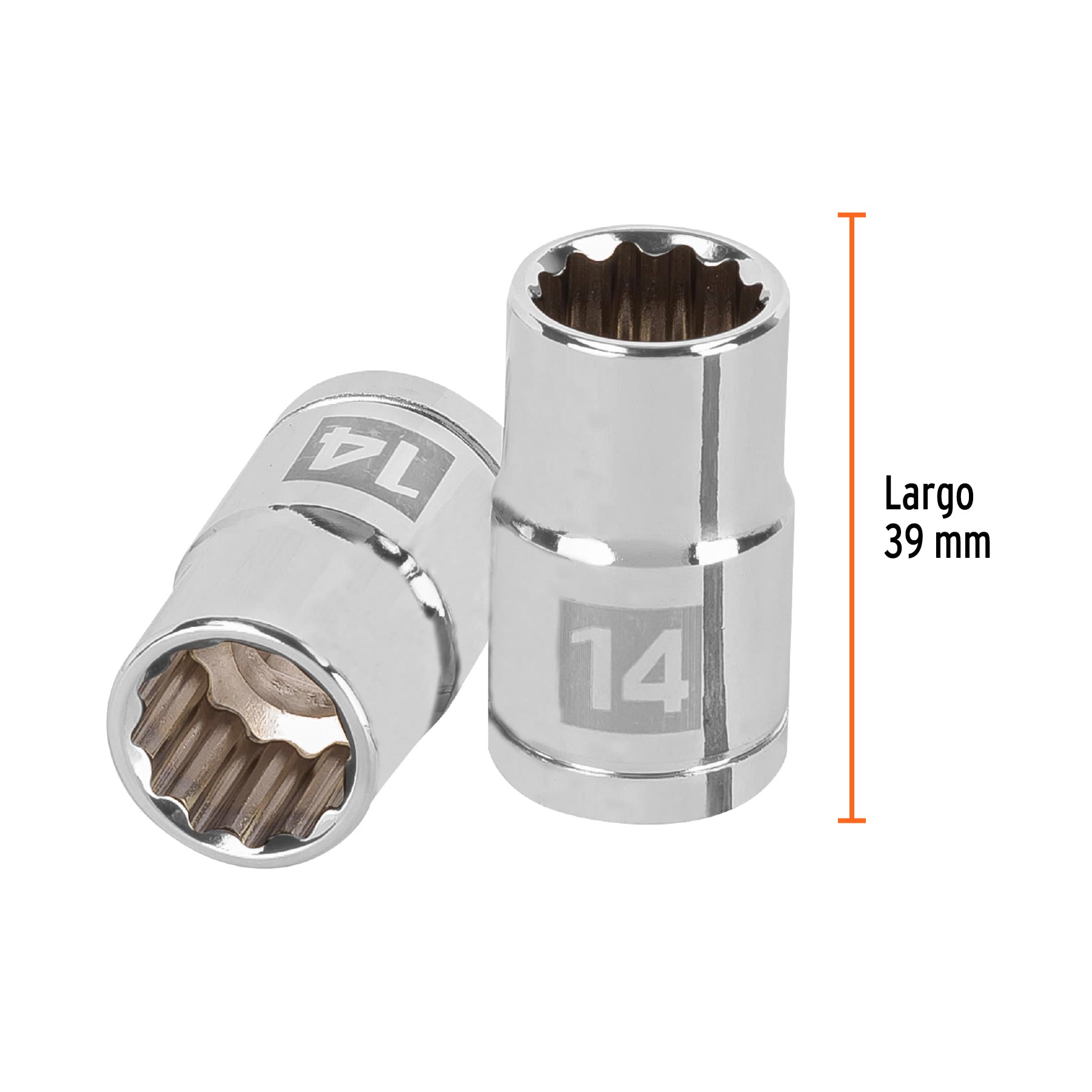 Dado de 12 puntas, cuadro 1/2" de 14mm
