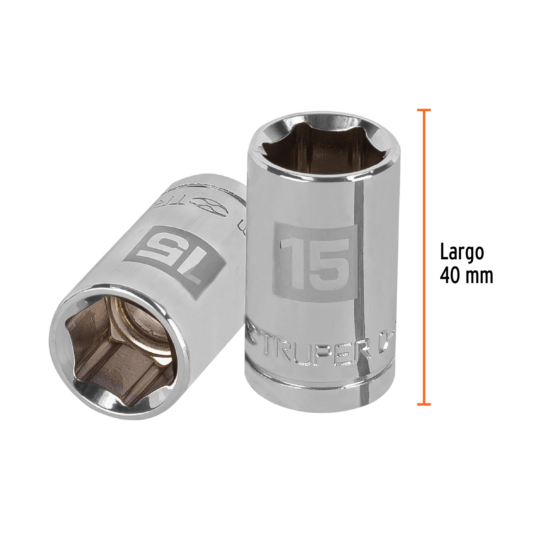 Dado de 6 puntas, cuadro 1/2" de 15mm