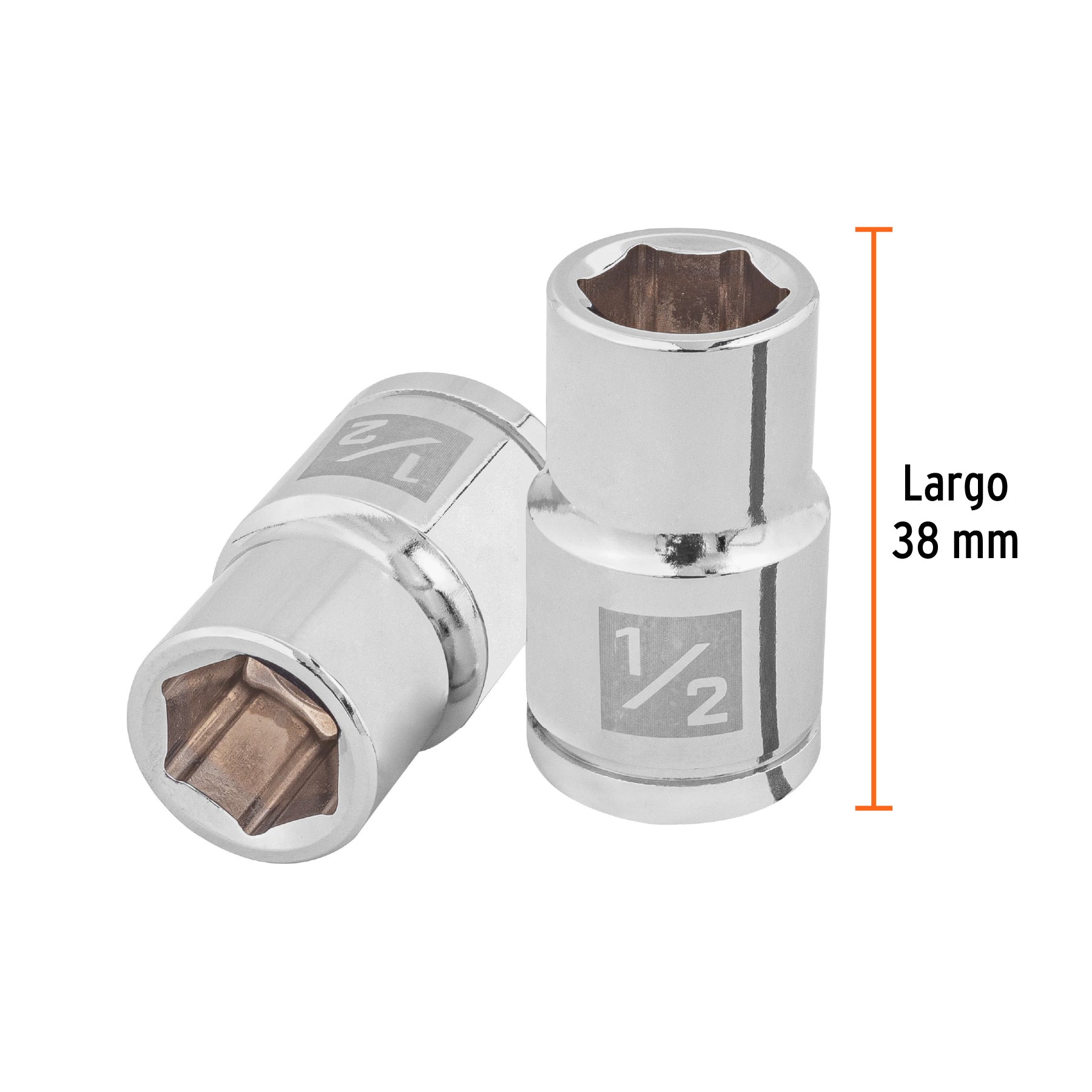 Dado de 6 puntas, cuadro 1/2" de 1/2"