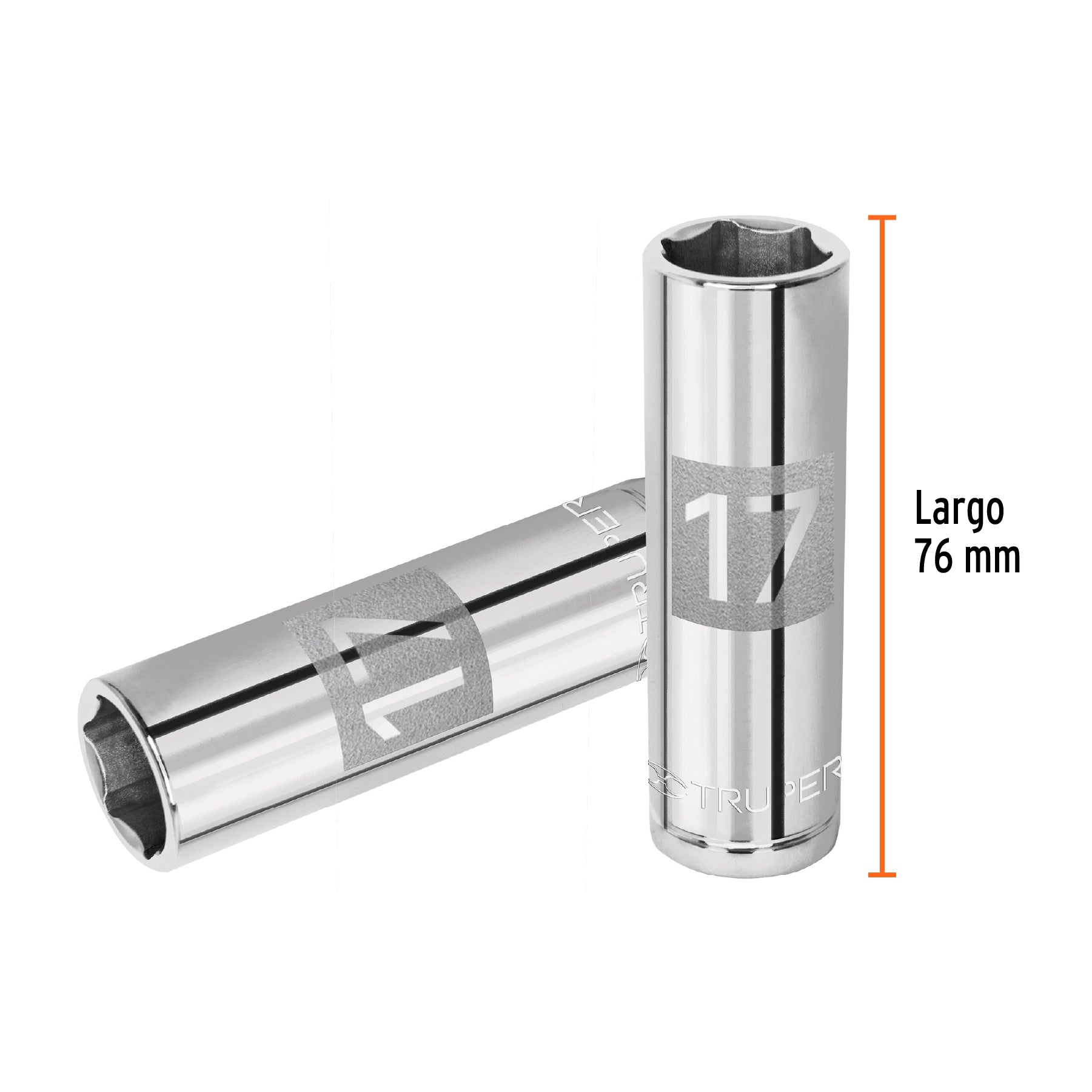 Dado de 6 puntas, cuadro 1/2" de 17mm..