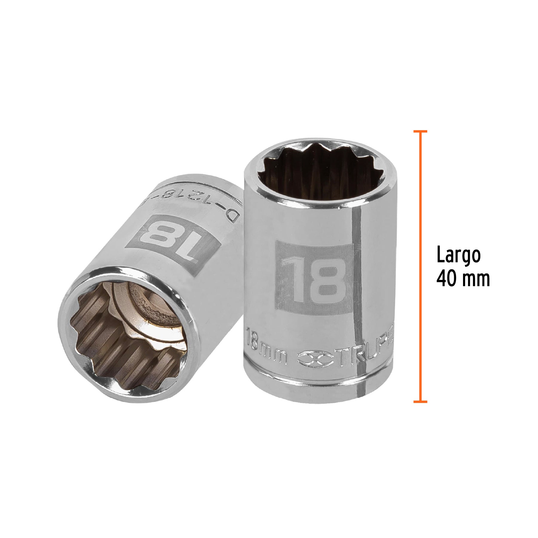 Dado de 12 puntas, cuadro 1/2" de 18mm
