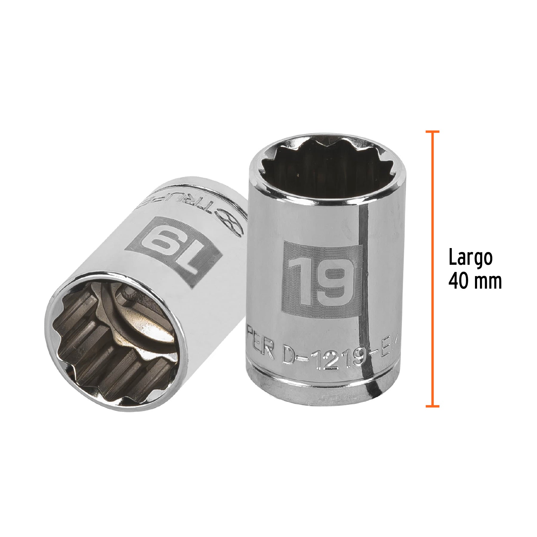 Dado de 12 puntas, cuadro 1/2" de 19mm
