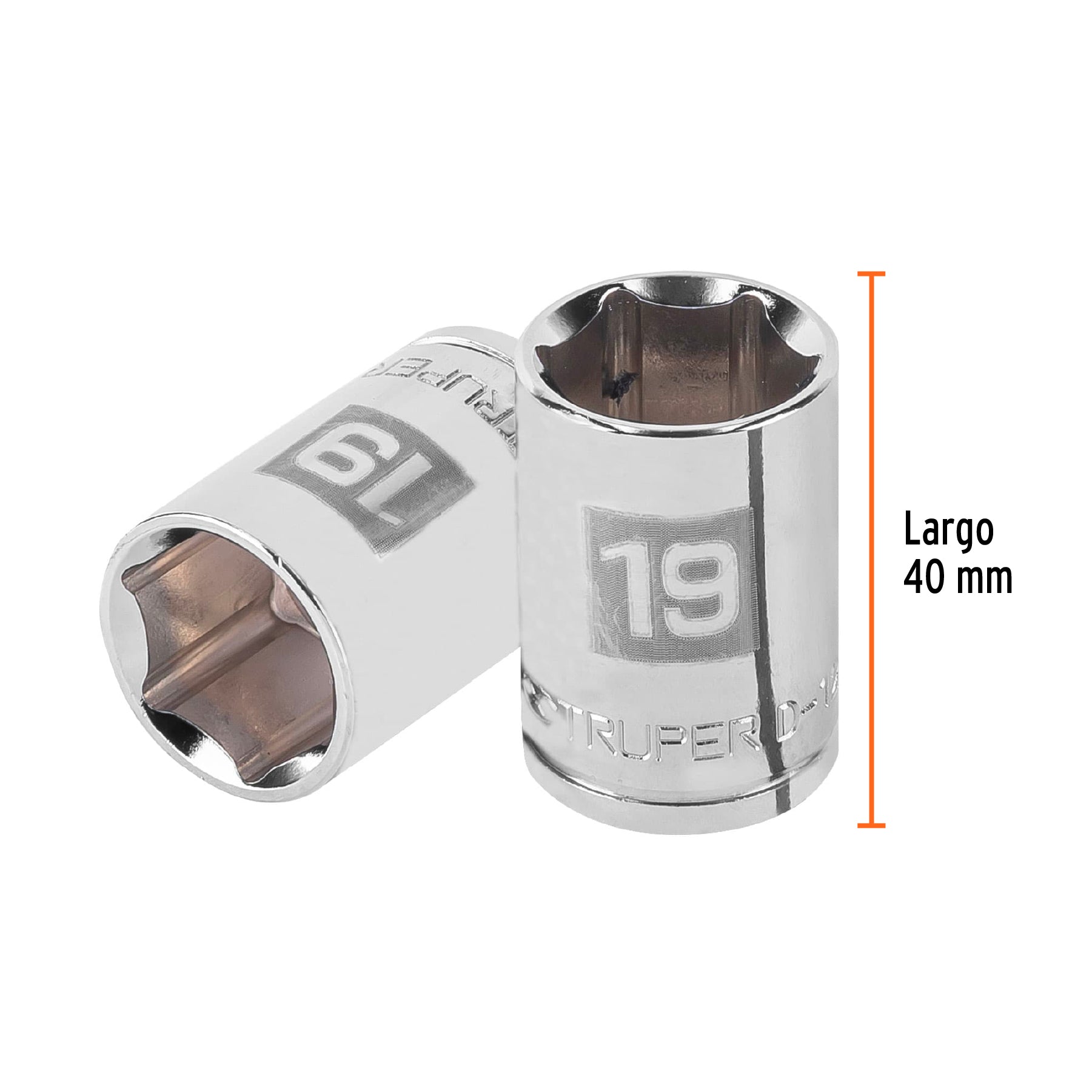 Dado de 6 puntas, cuadro 1/2" de 19mm