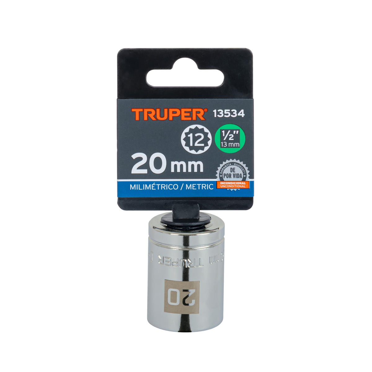 Dado de 12 puntas, cuadro 1/2" de 20mm