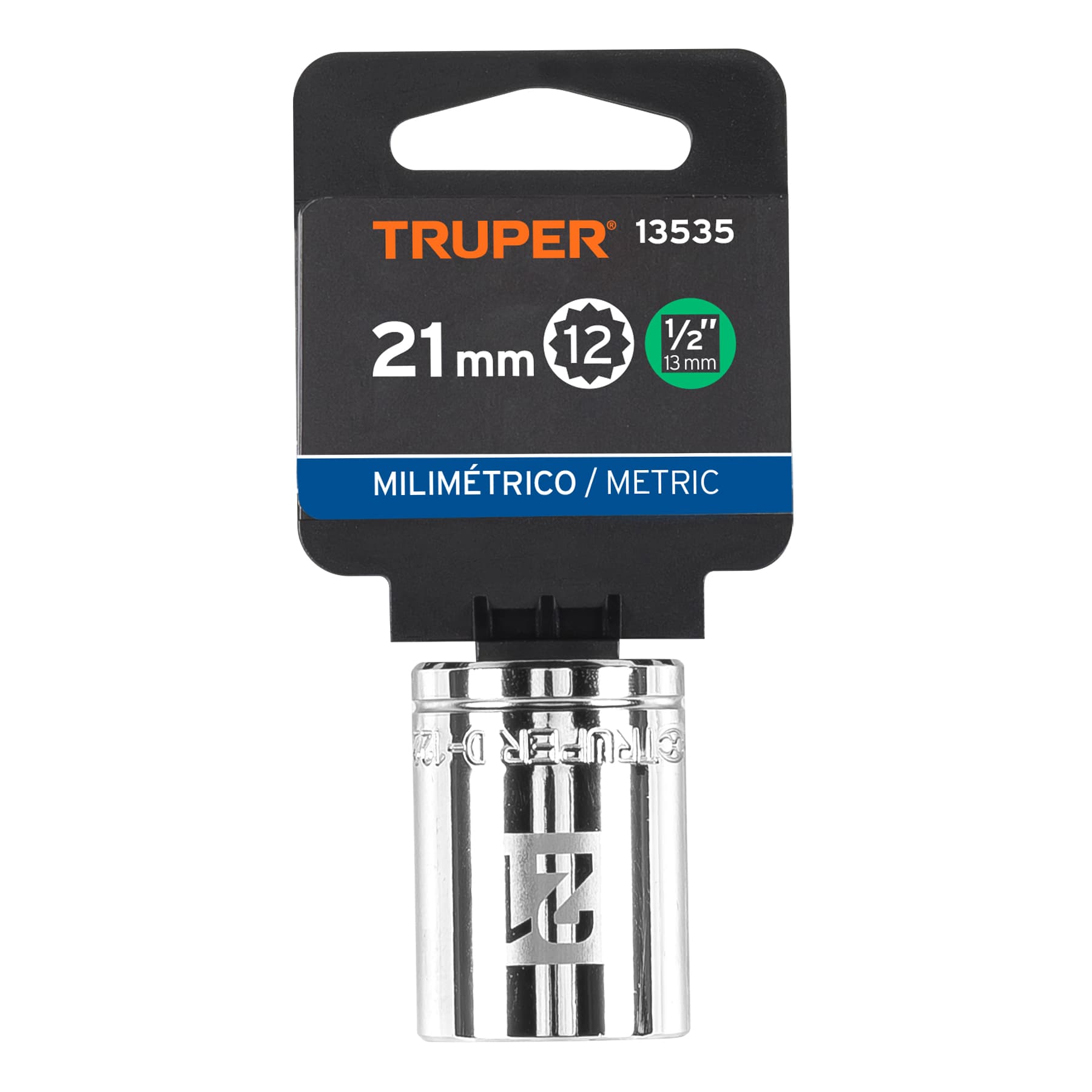 Dado de 12 puntas, cuadro 1/2" de 21mm