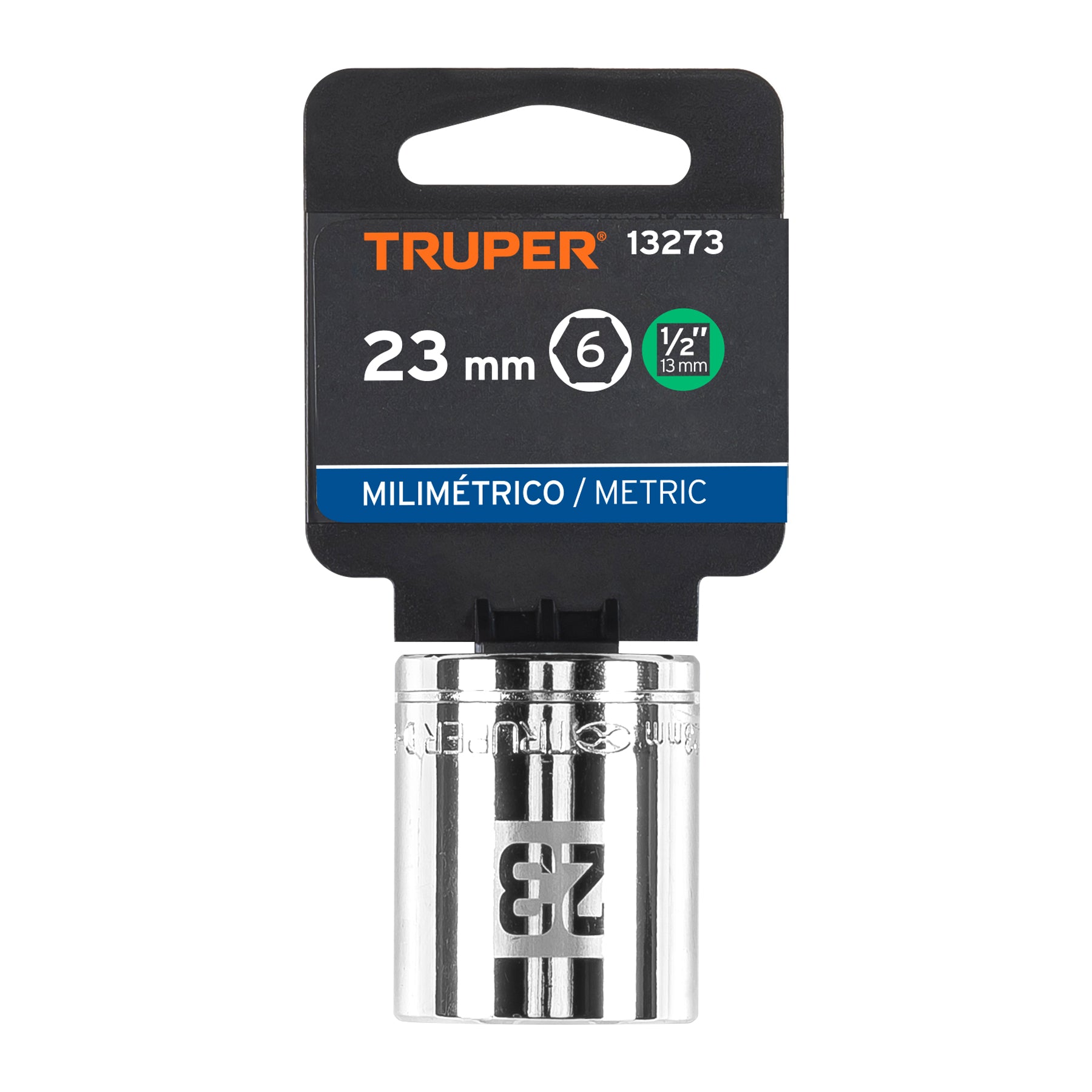 Dado de 6 puntas, cuadro 1/2" de 23mm