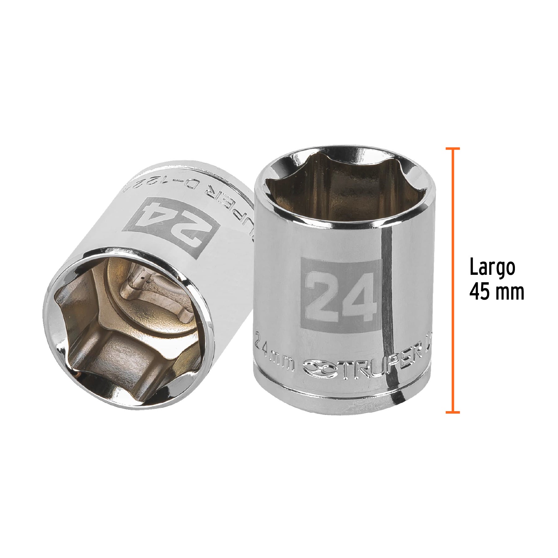 Dado de 6 puntas, cuadro 1/2" de 24mm