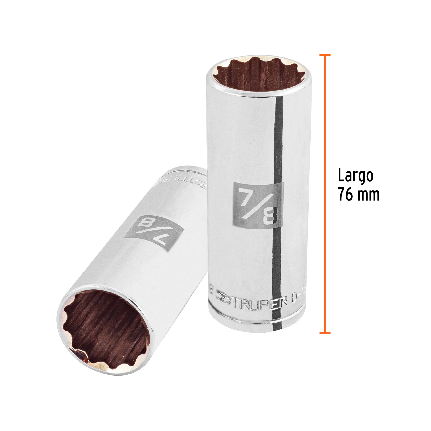 Dado de 12 puntas, largo, cuadro 1/2" de 7/8"