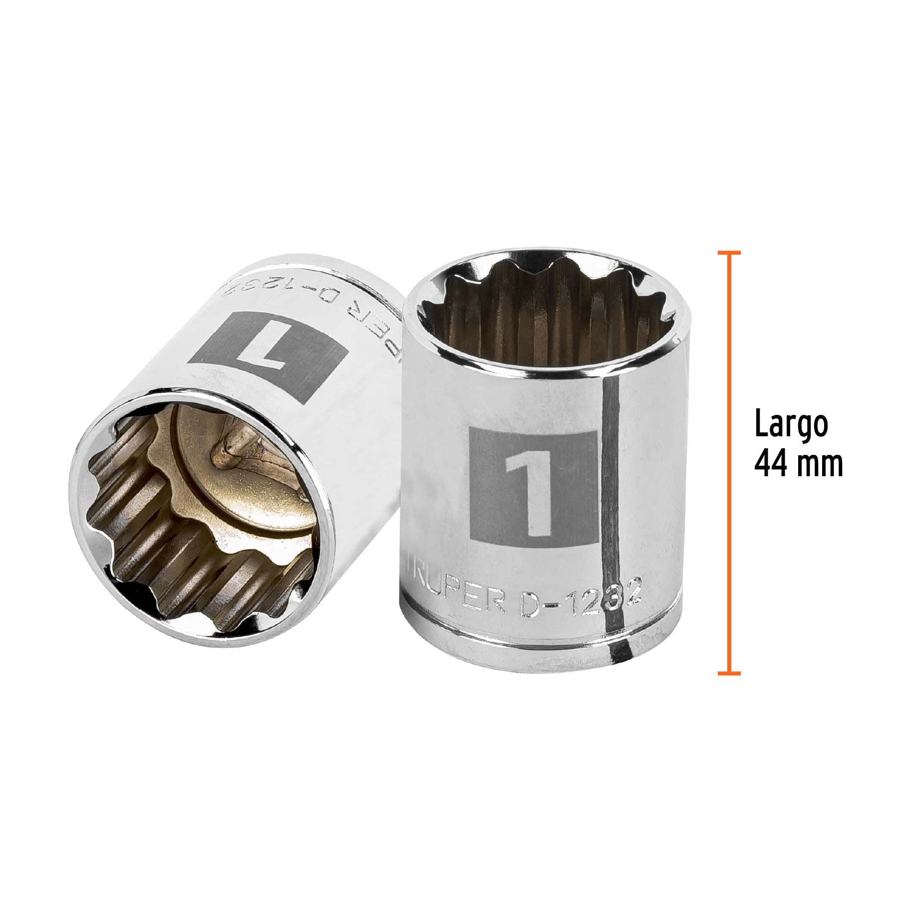 Dado de 12 puntas, cuadro 1/2" de 1"