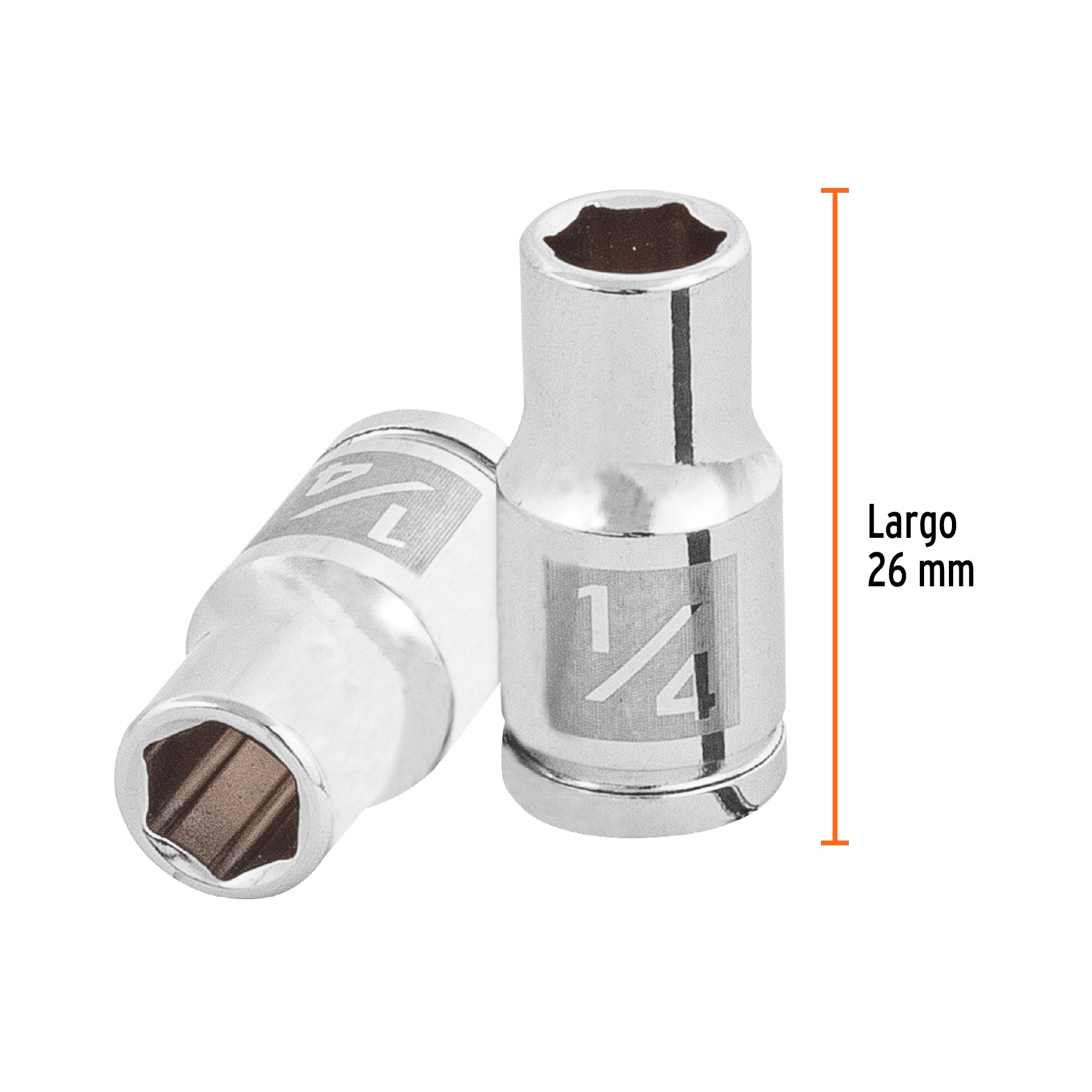 Dado de 6 puntas, cuadro 1/4" de 1/4"