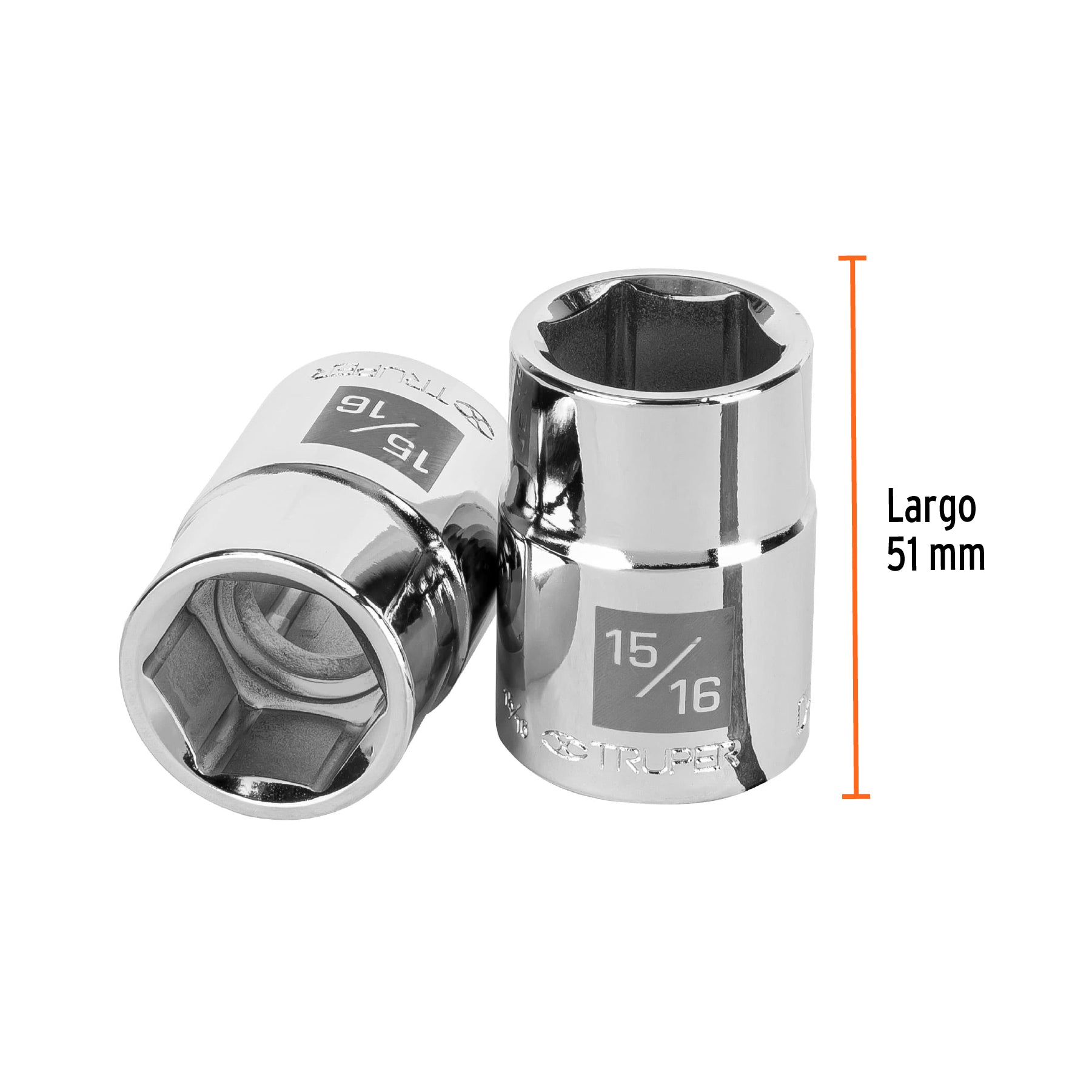 Dado de 6 puntas, cuadro 3/4" de 15/16"