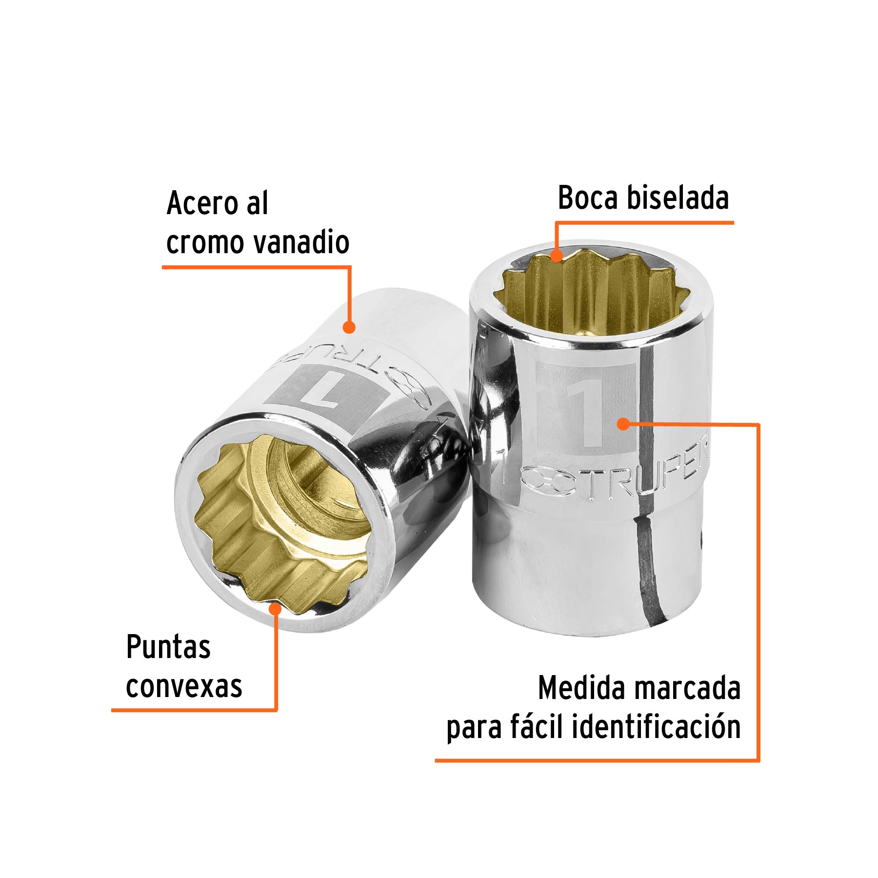 Dado de 12 puntas, cuadro 3/4" de 1"