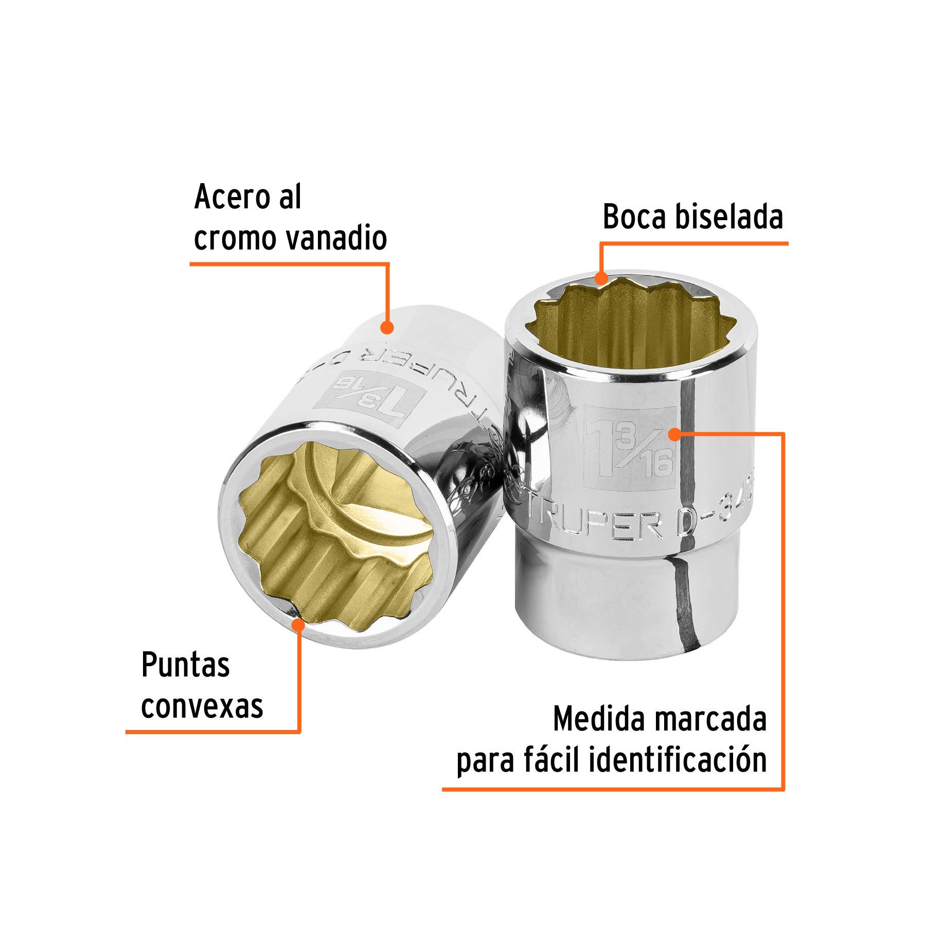 Dado de 12 puntas, cuadro 3/4" de 1-3/16"