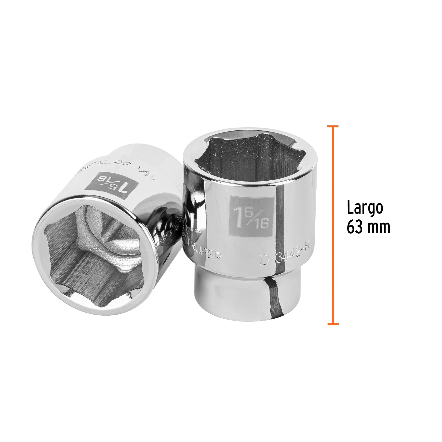 Dado de 6 puntas, cuadro 3/4" de 1-5/16"