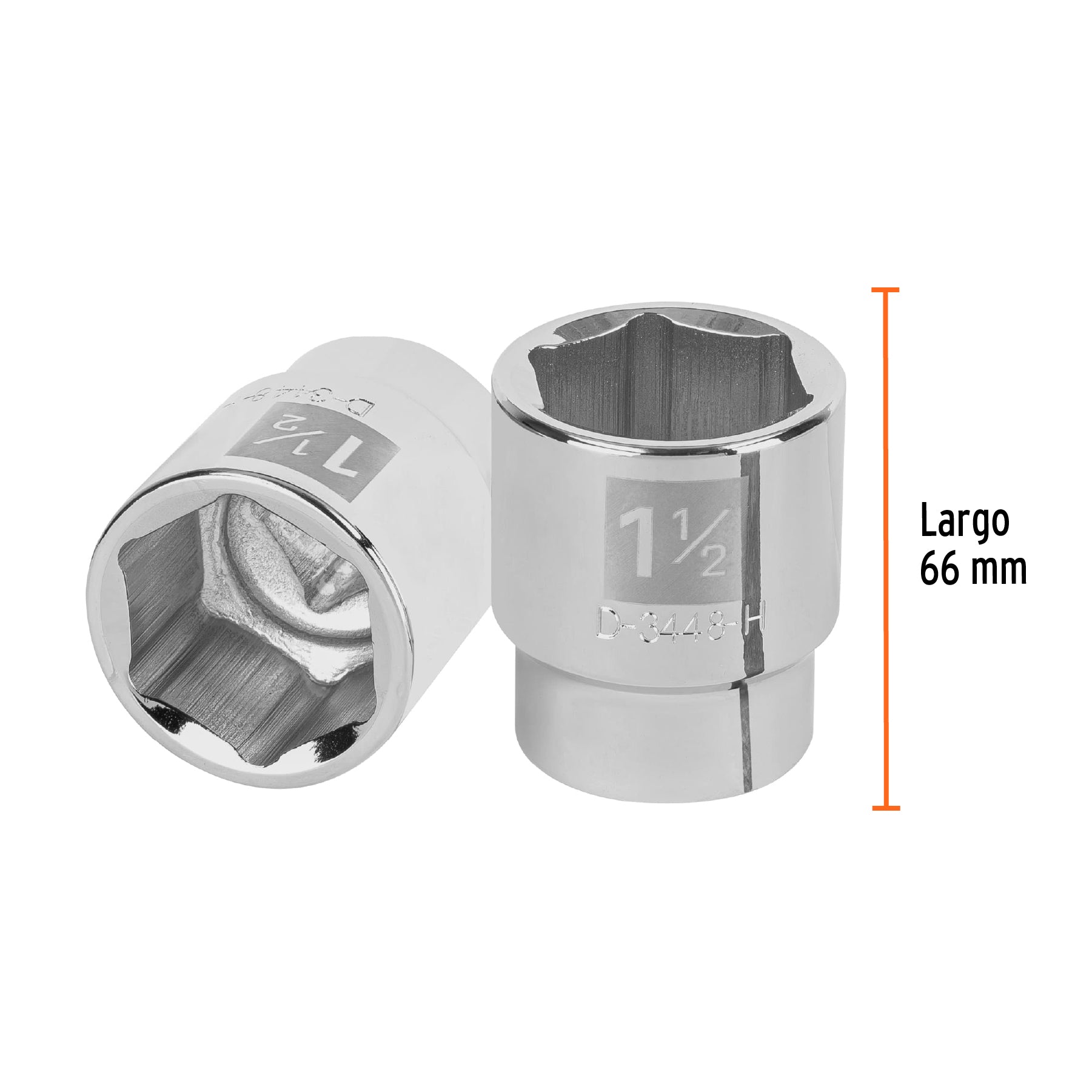 Dado de 6 puntas, cuadro 3/4" de 1-1/2"