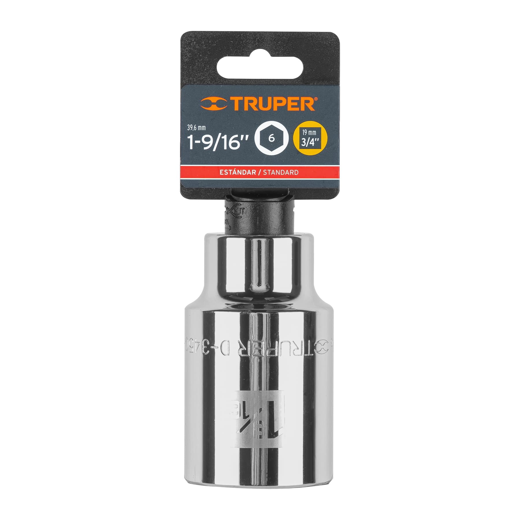 Dado de 6 puntas, largo, cuadro 3/4" de 1-9/16"