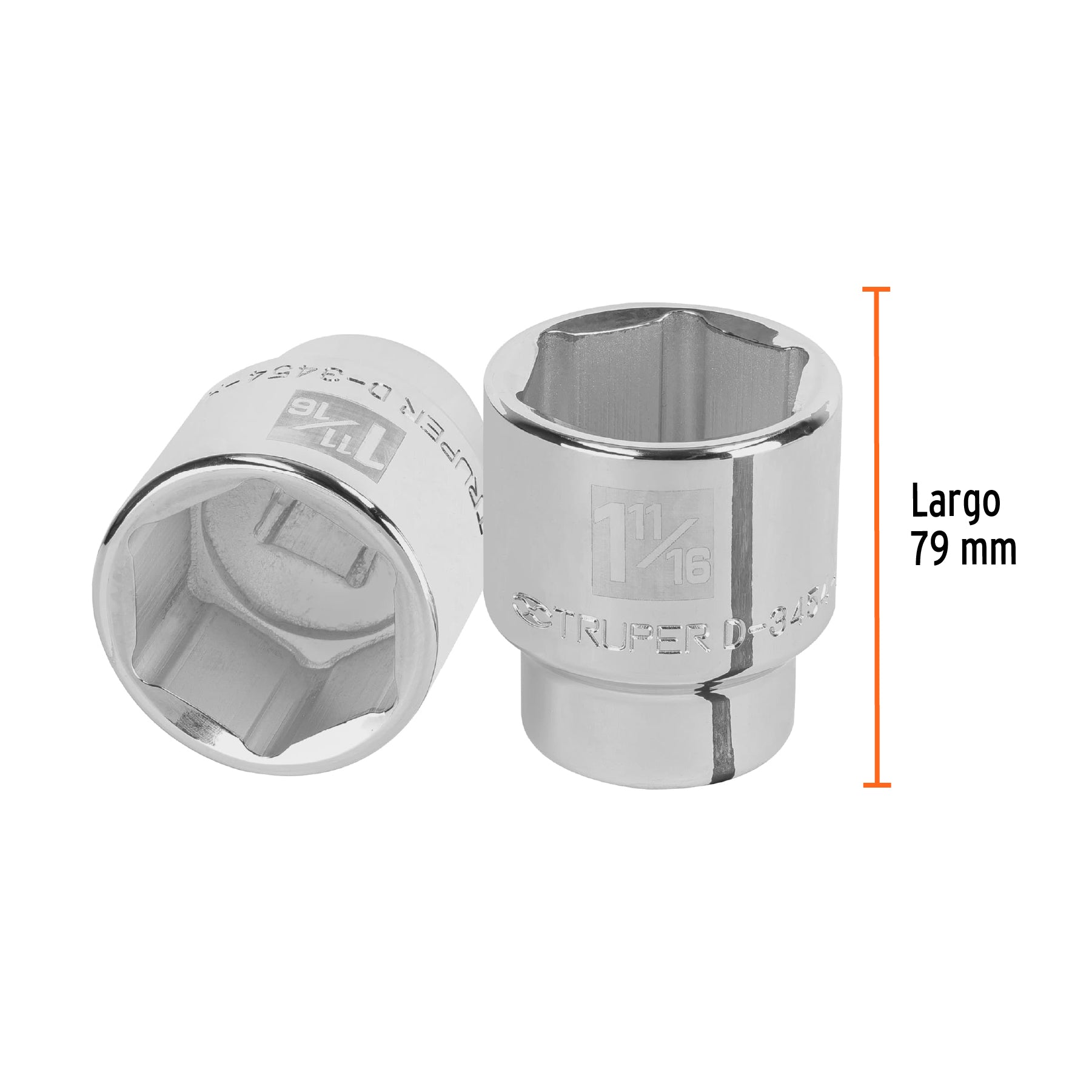 Dado de 6 puntas, cuadro 3/4" de 1-11/16"