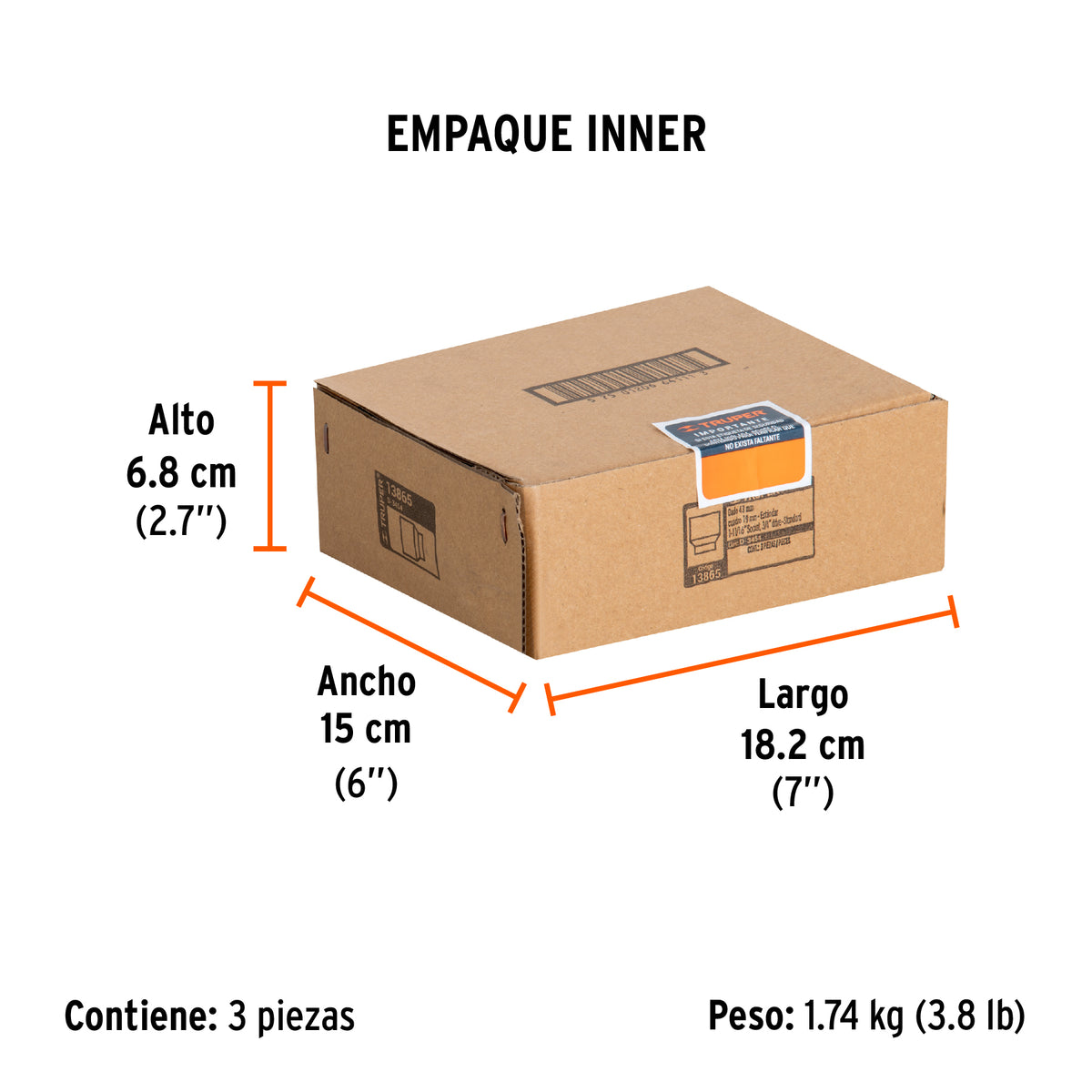 Dado de 12 puntas, cuadro 3/4" de 1-11/16"