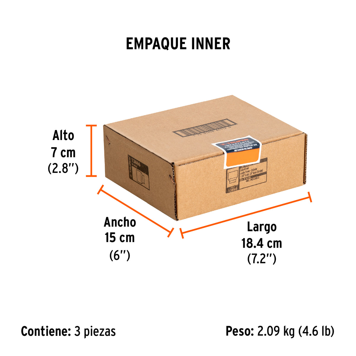 Dado de 12 puntas, cuadro 3/4" de 1-3/4"