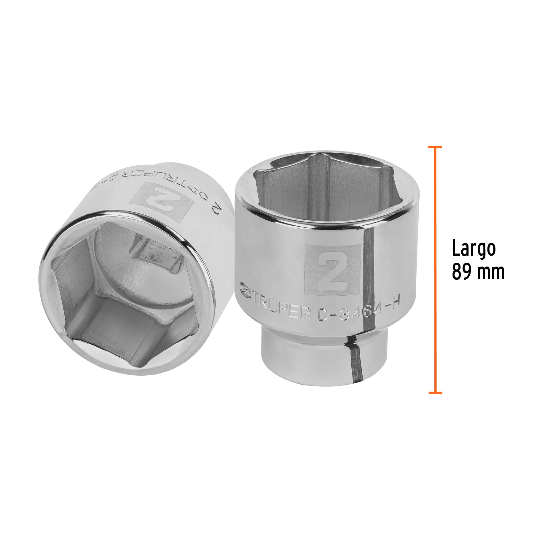 Dado de 6 puntas, cuadro 3/4" de 2"