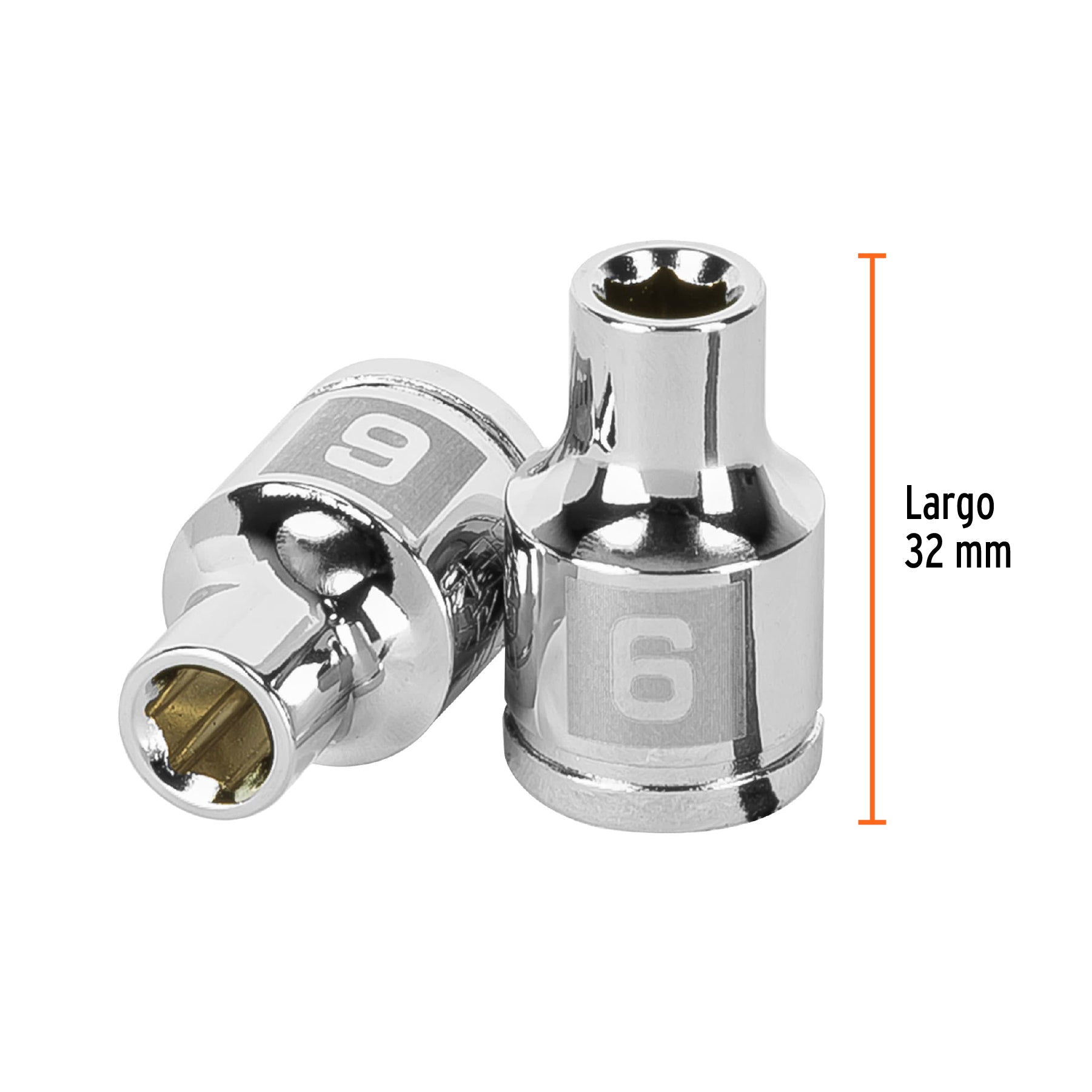 Dado de 6 puntas, cuadro 3/8", de 6mm