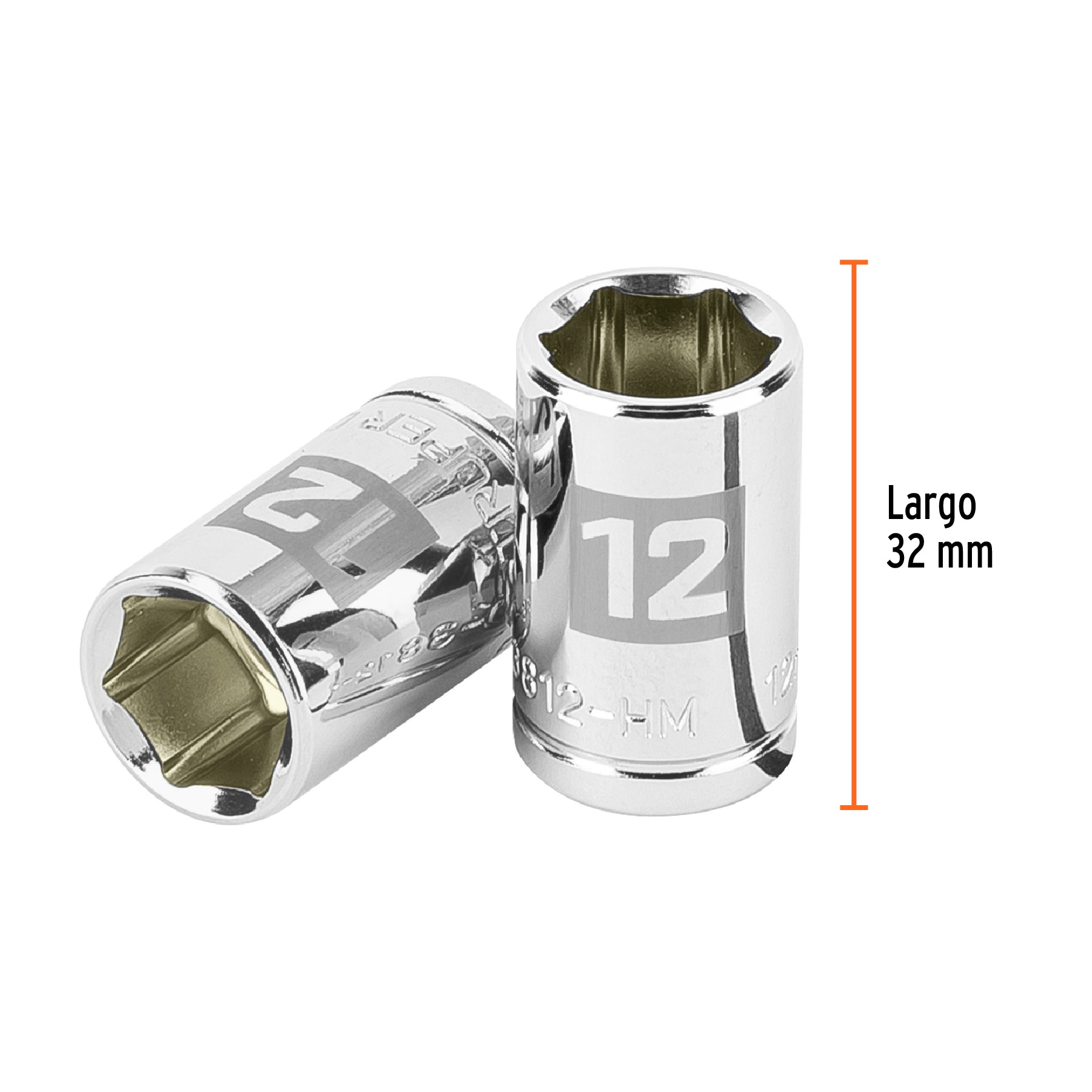 Dado de 6 puntas, cuadro 3/8", de 12mm