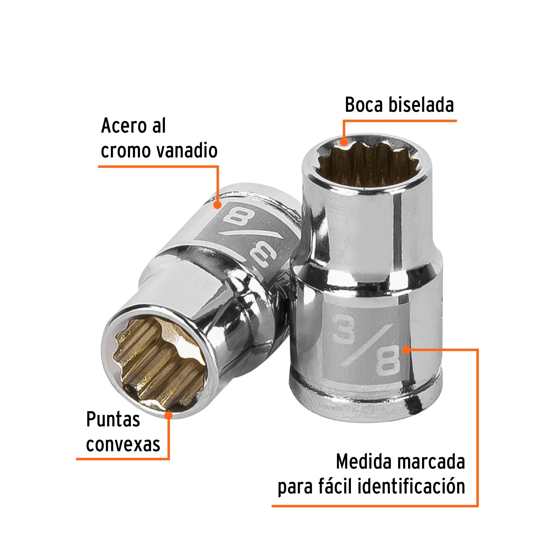 Dado de 12 puntas, cuadro 3/8" de 3/8"