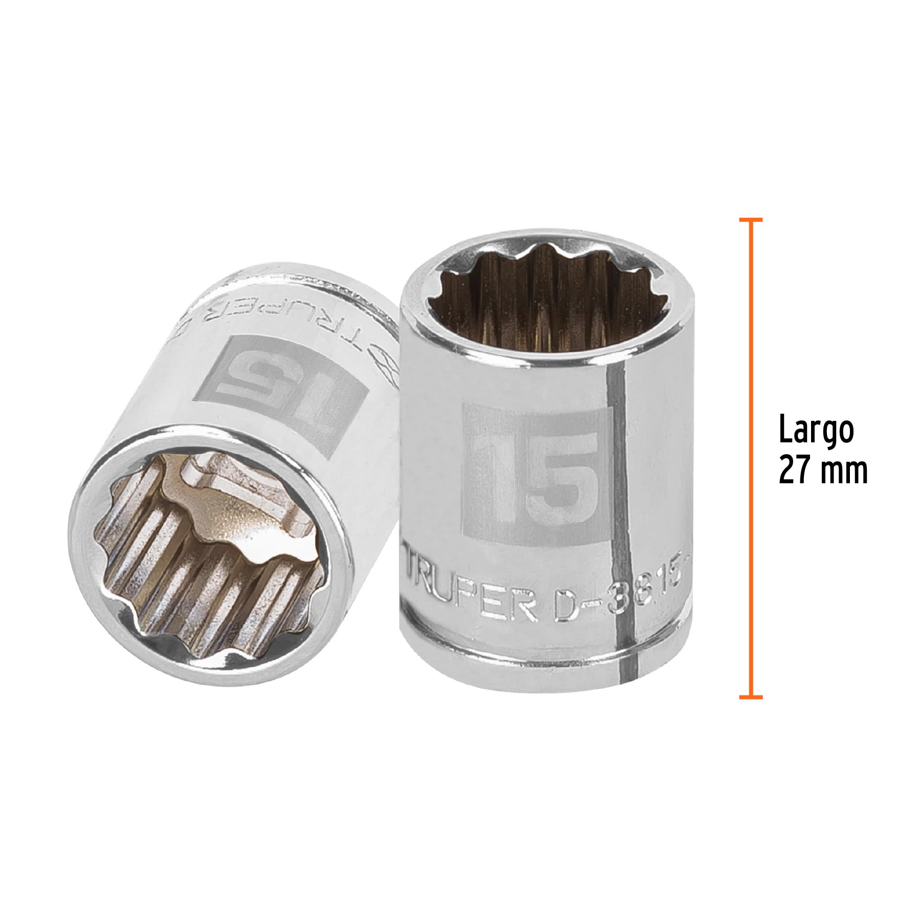 Dado de 12 puntas, cuadro 3/8" de 15mm