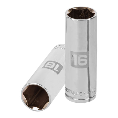 Dado de 6 puntas, largo, cuadro 3/8" de 16mm