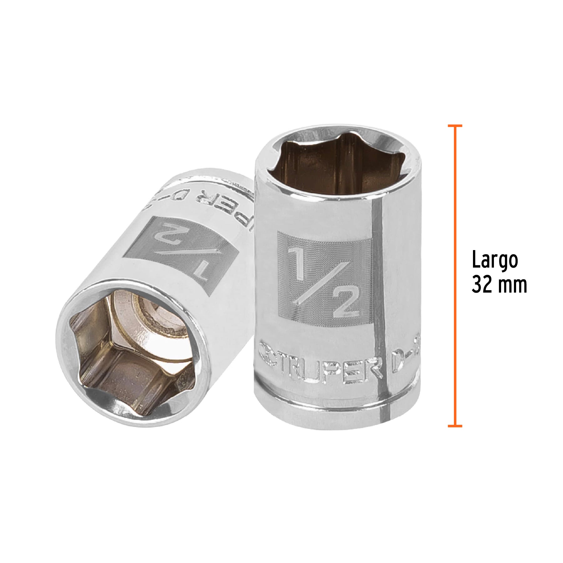 Dado de 6 puntas, cuadro 3/8" de 1/2"