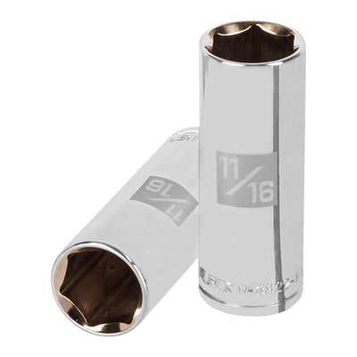Dado de 6 puntas, largo, cuadro 3/8" de 11/16"