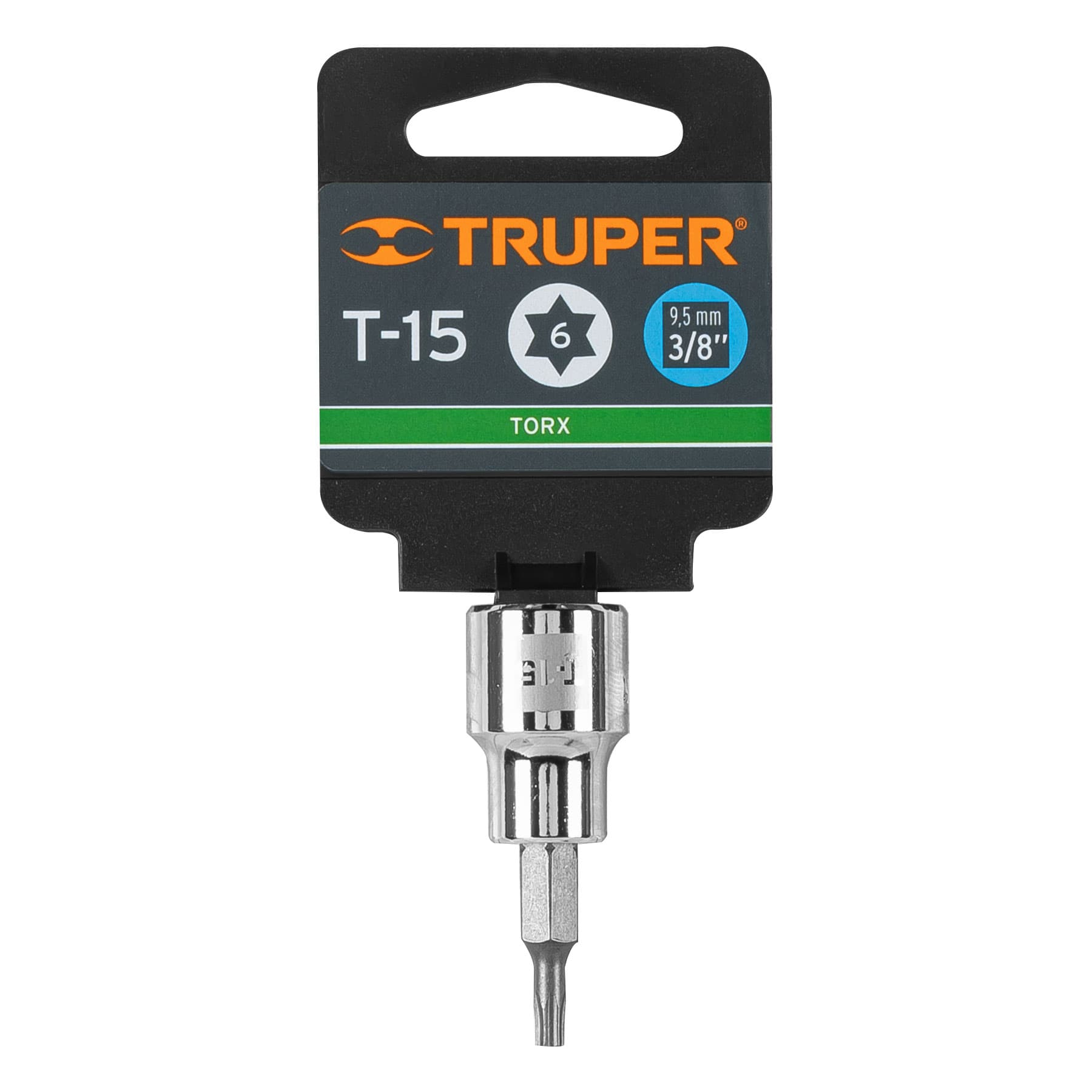 Dados punta torx, cuadro 3/8", t-15