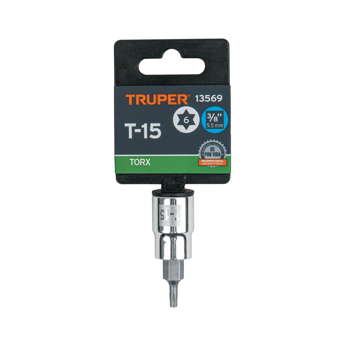 Dados punta torx, cuadro 3/8", t-15