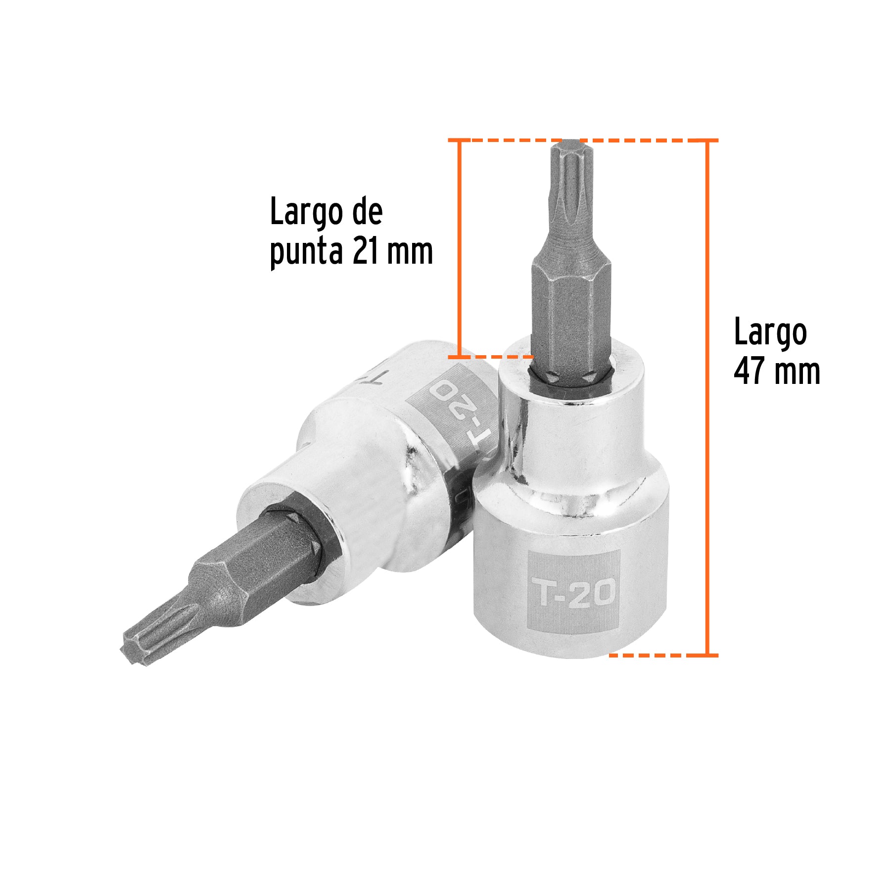 Dados punta torx, cuadro 3/8", t-20