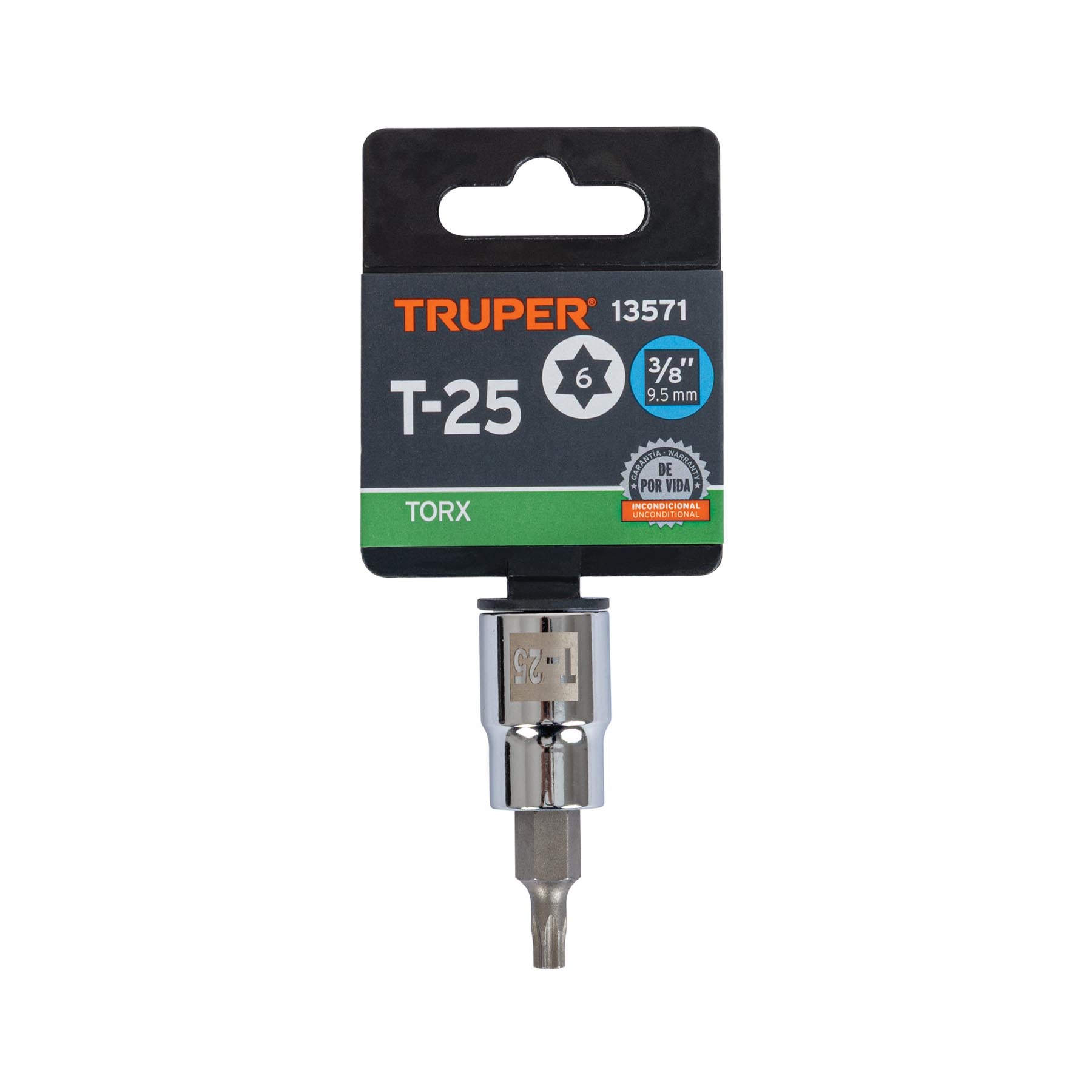 Dados punta torx, cuadro 3/8", t-25