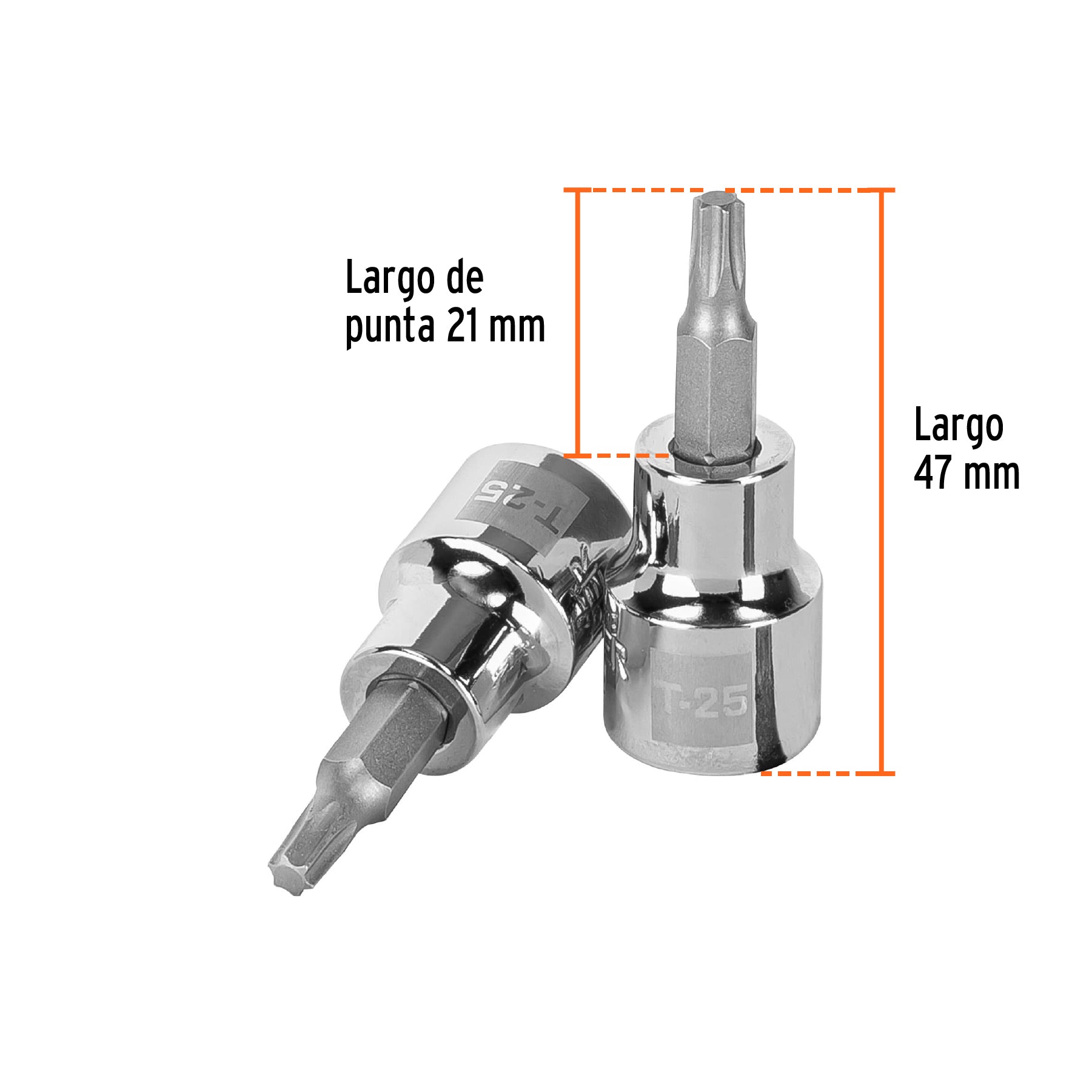 Dados punta torx, cuadro 3/8", t-25