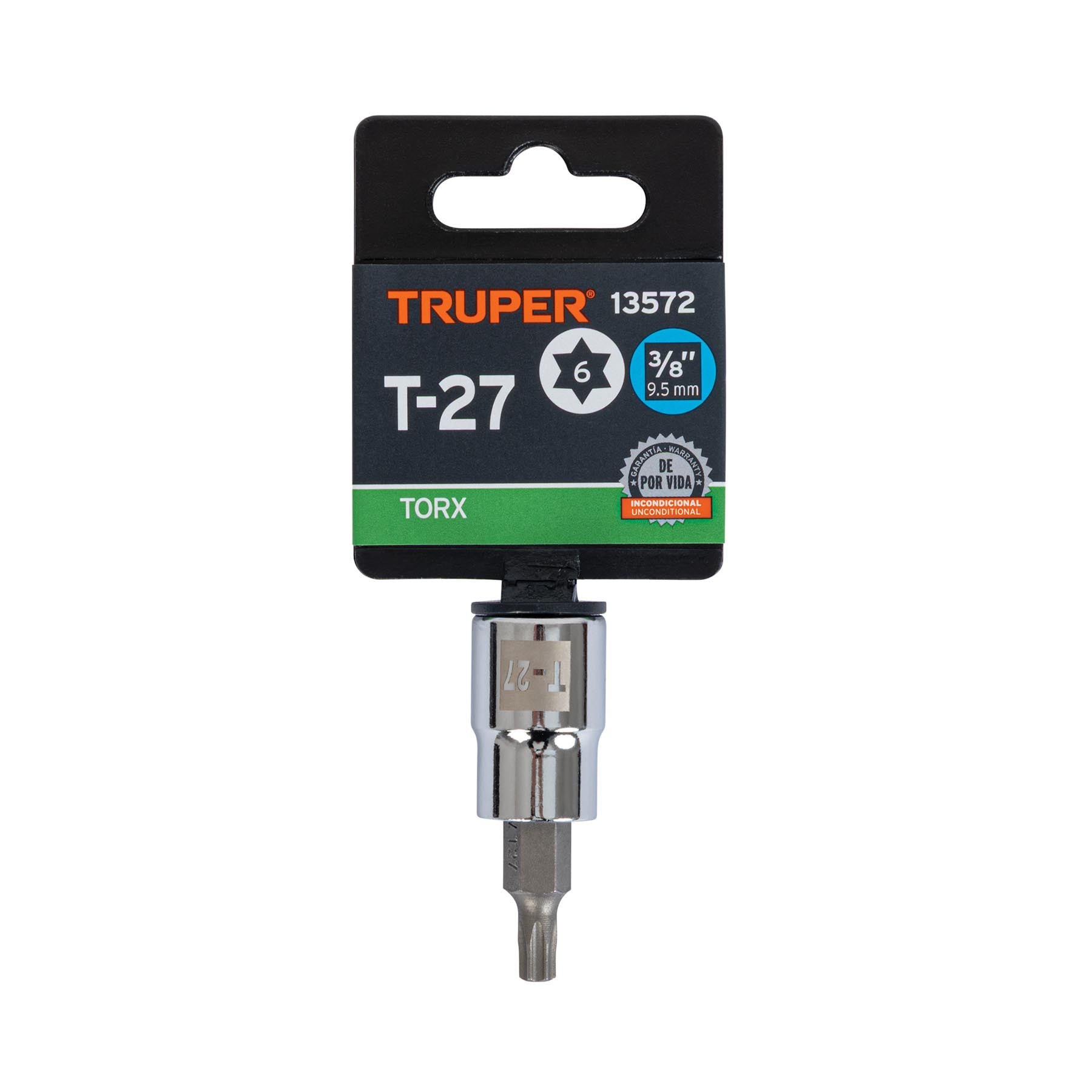 Dados punta torx, cuadro 3/8", t-27